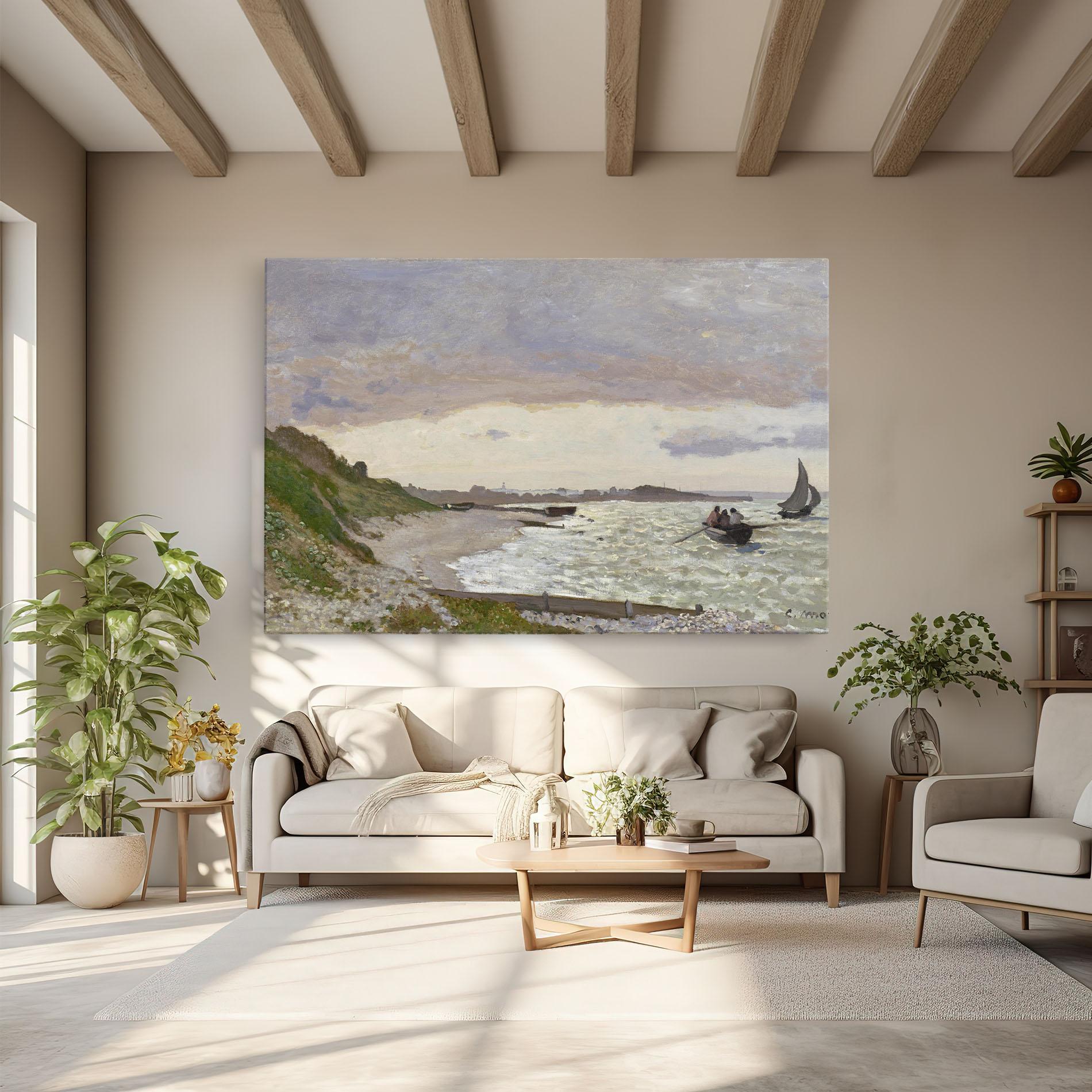 Tablou Canvas Seashore At Sainte Adresse mockup 6