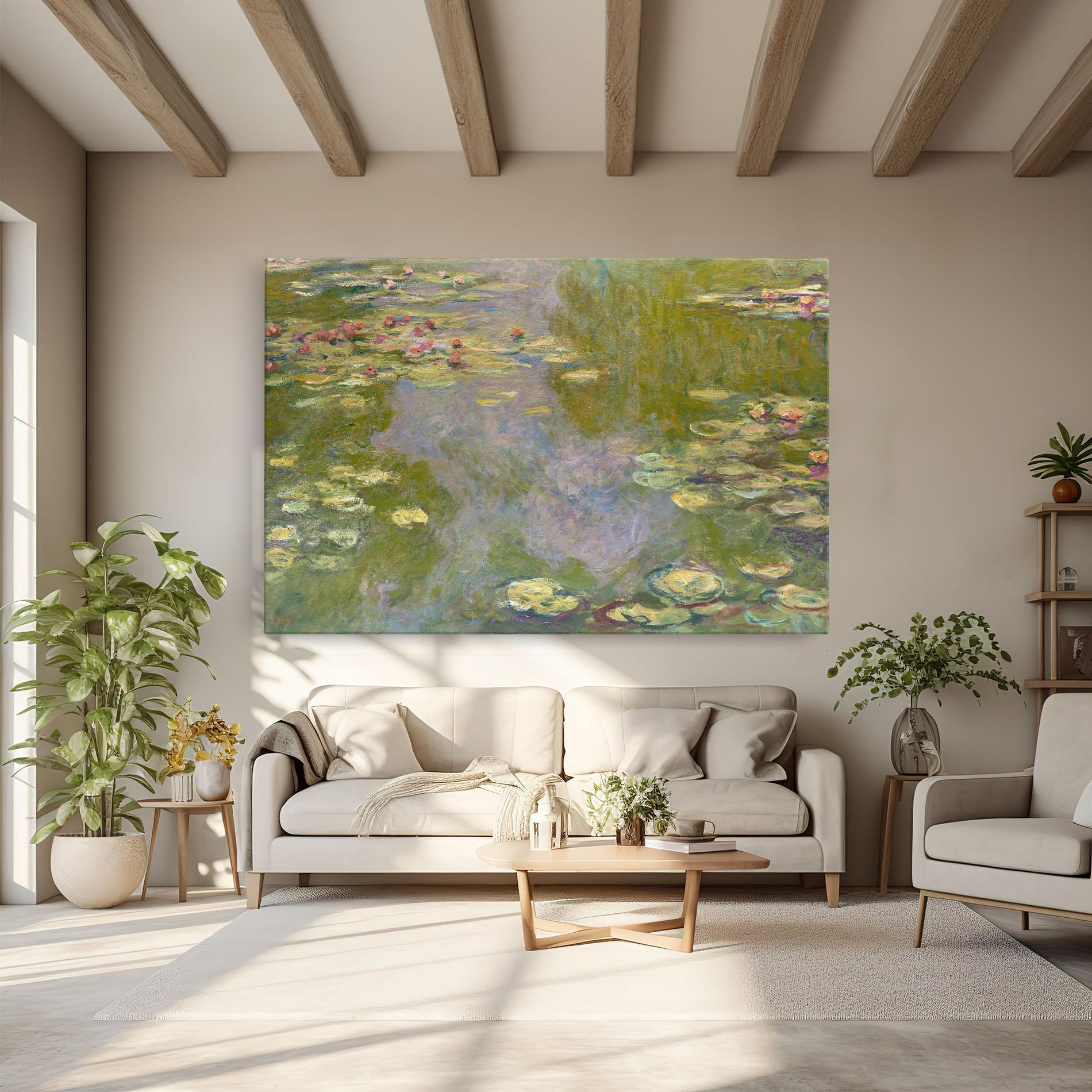 Tablou Canvas Water Lilies Monet mockup 6