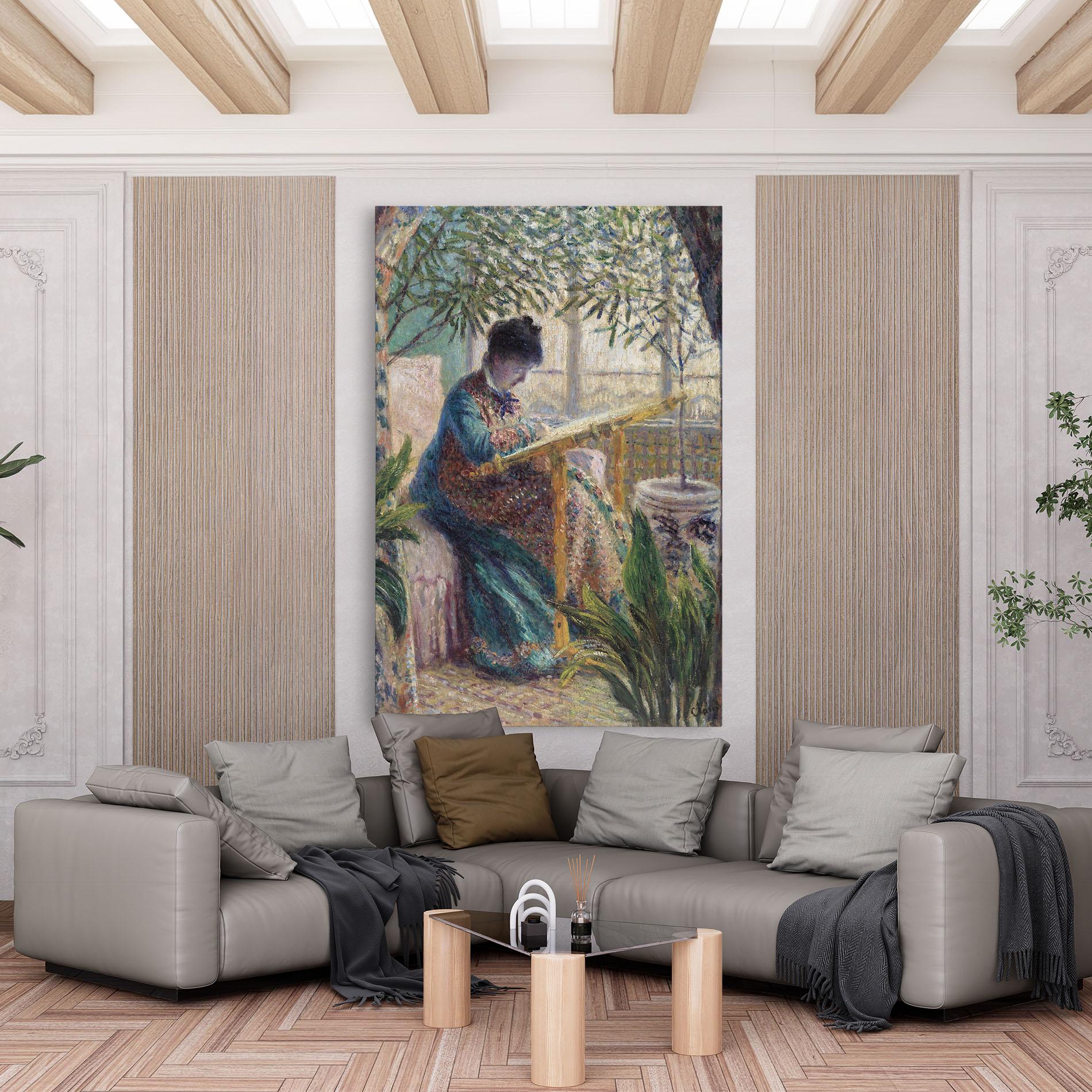 Tablou Canvas Monet Embroidering mockup 6