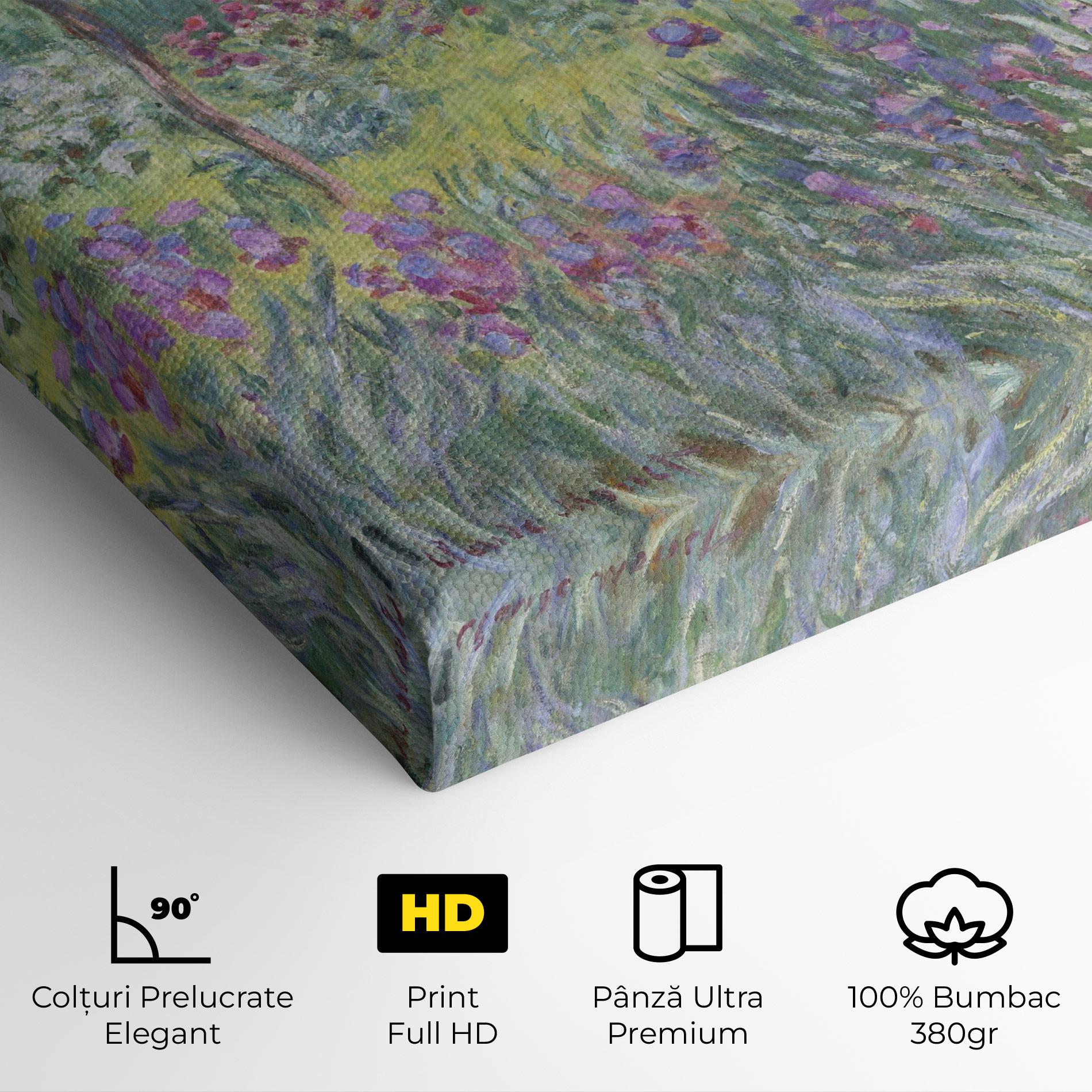Tablou Canvas Garden In Giverny Monet mockup 4