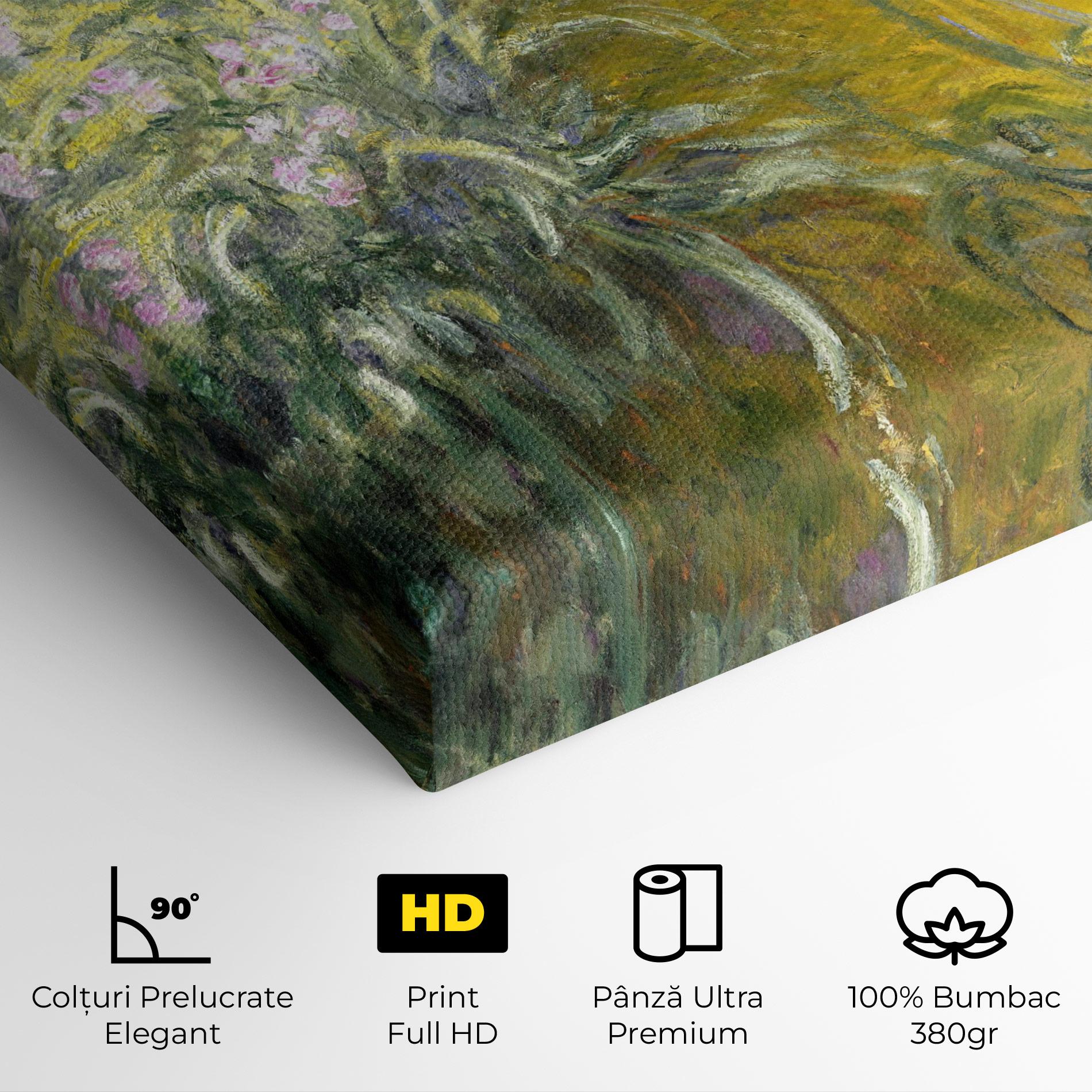 Tablou Canvas Path Through The Irises mockup 4