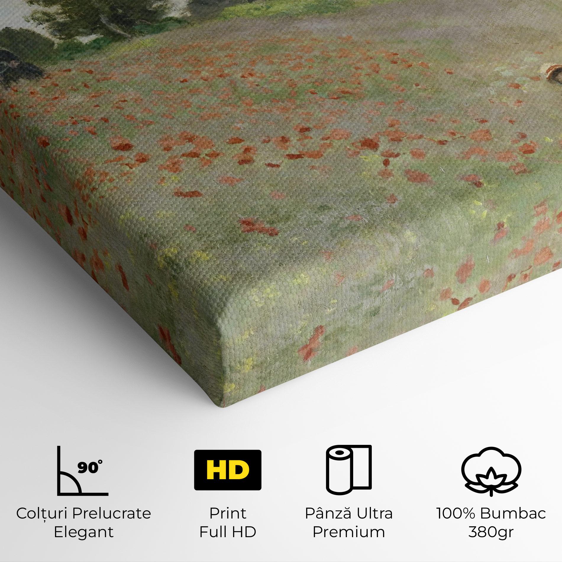 Tablou Canvas Poppy Field Near Argenteuil mockup 4