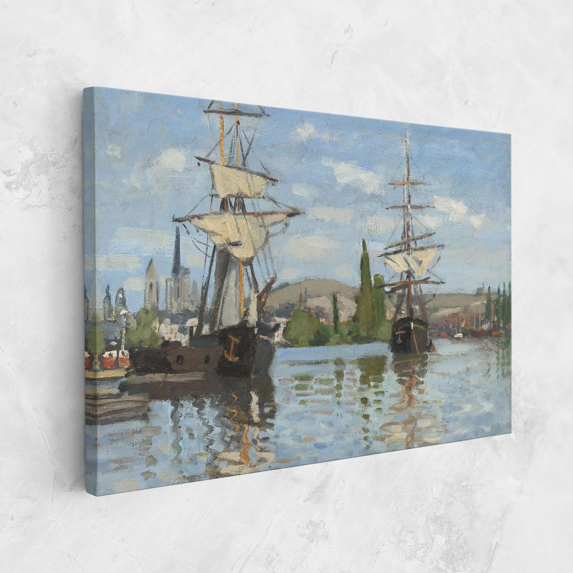 Tablou Canvas Ships At Rouen mockup 1