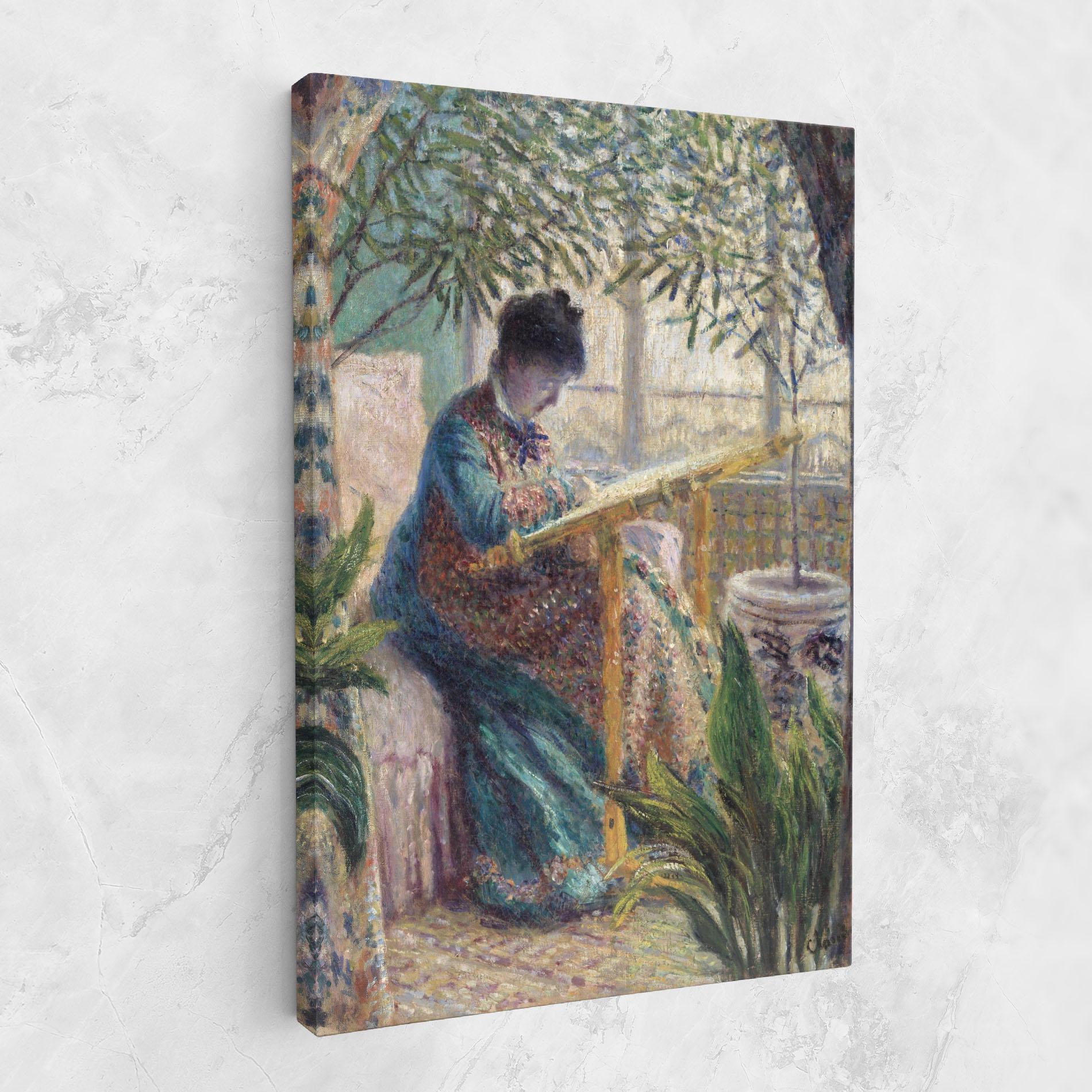 Tablou Canvas Monet Embroidering mockup 1