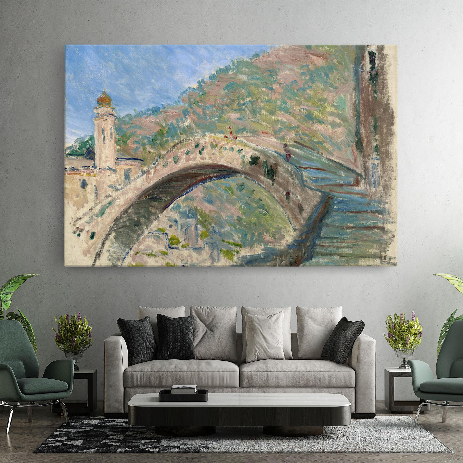 Tablou Canvas Bridge At Dolceacqua mockup 7