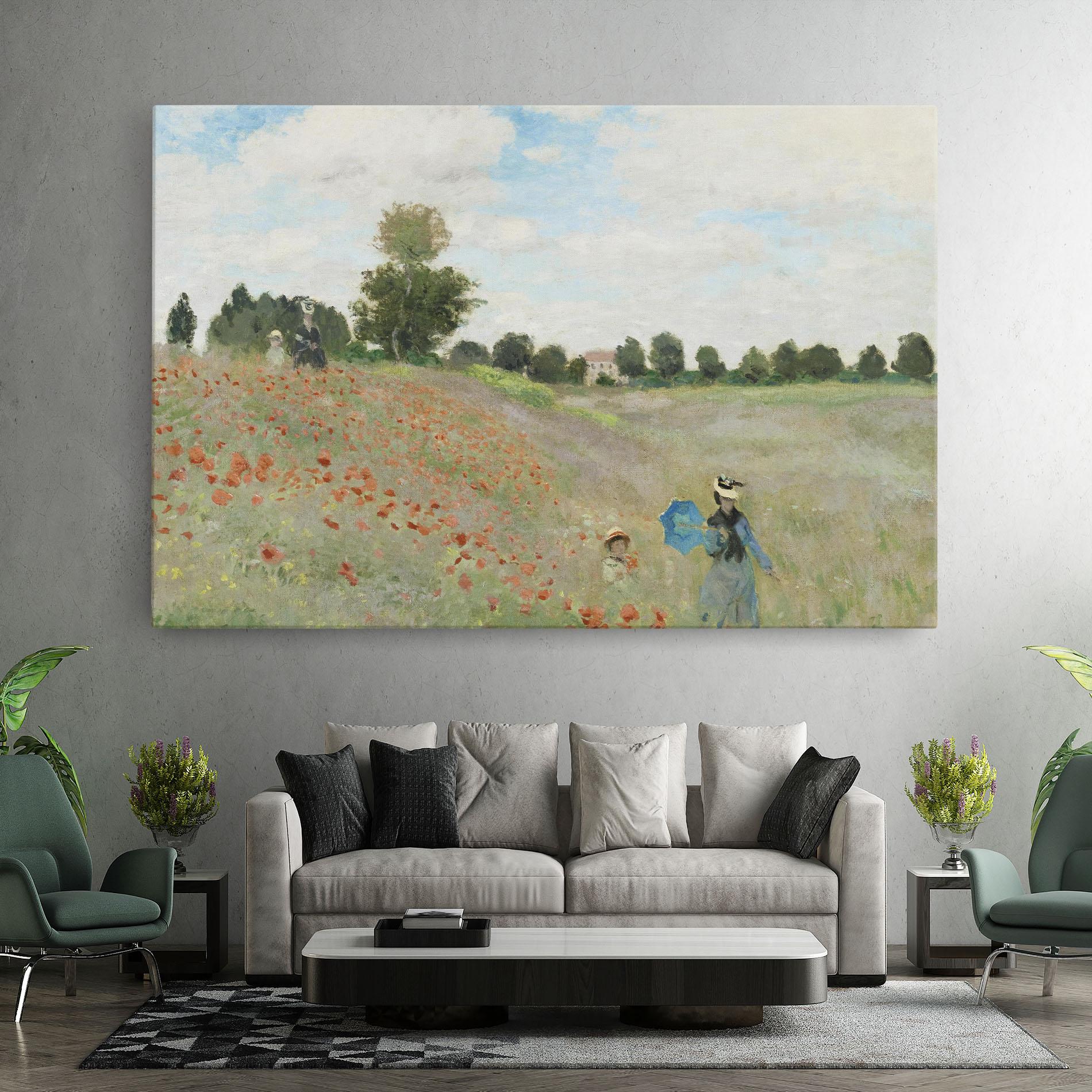 Tablou Canvas Poppy Field Near Argenteuil mockup 7