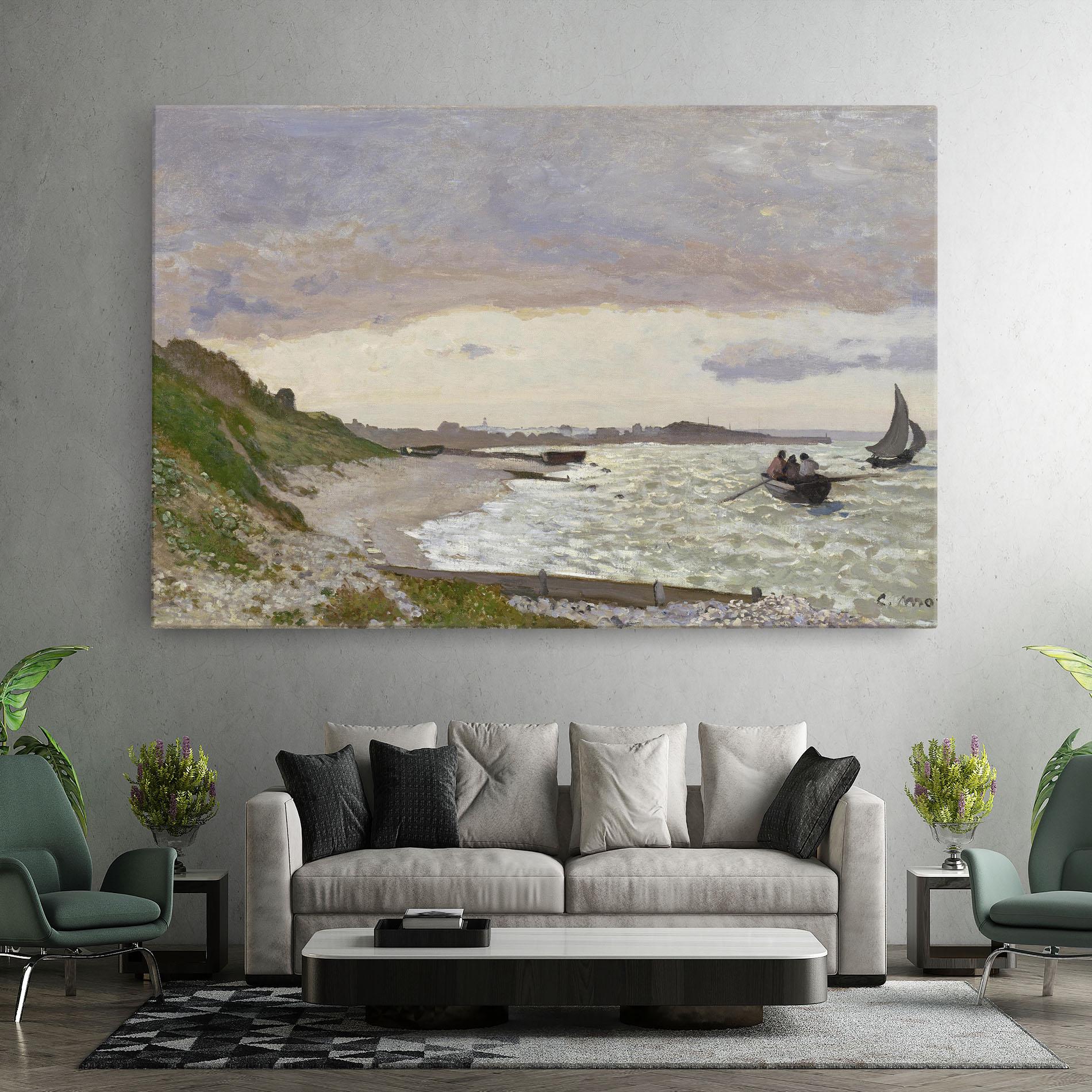 Tablou Canvas Seashore At Sainte Adresse mockup 7