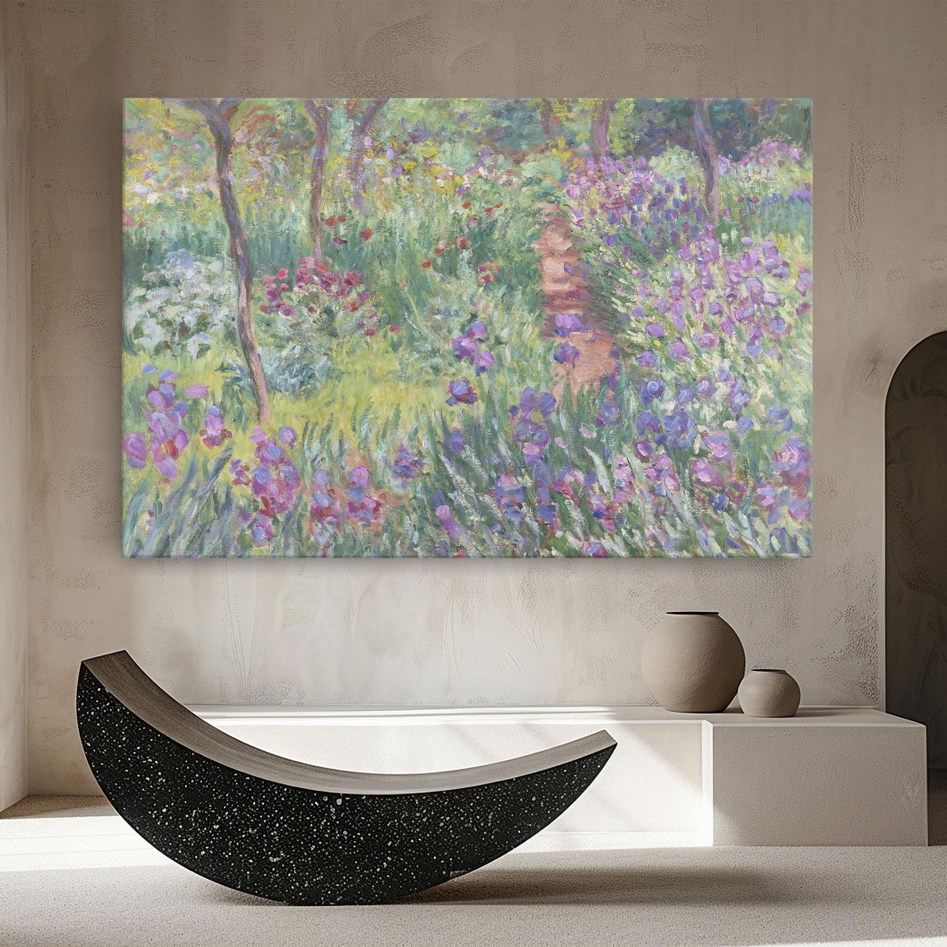 Tablou Canvas Garden In Giverny Monet mockup 8