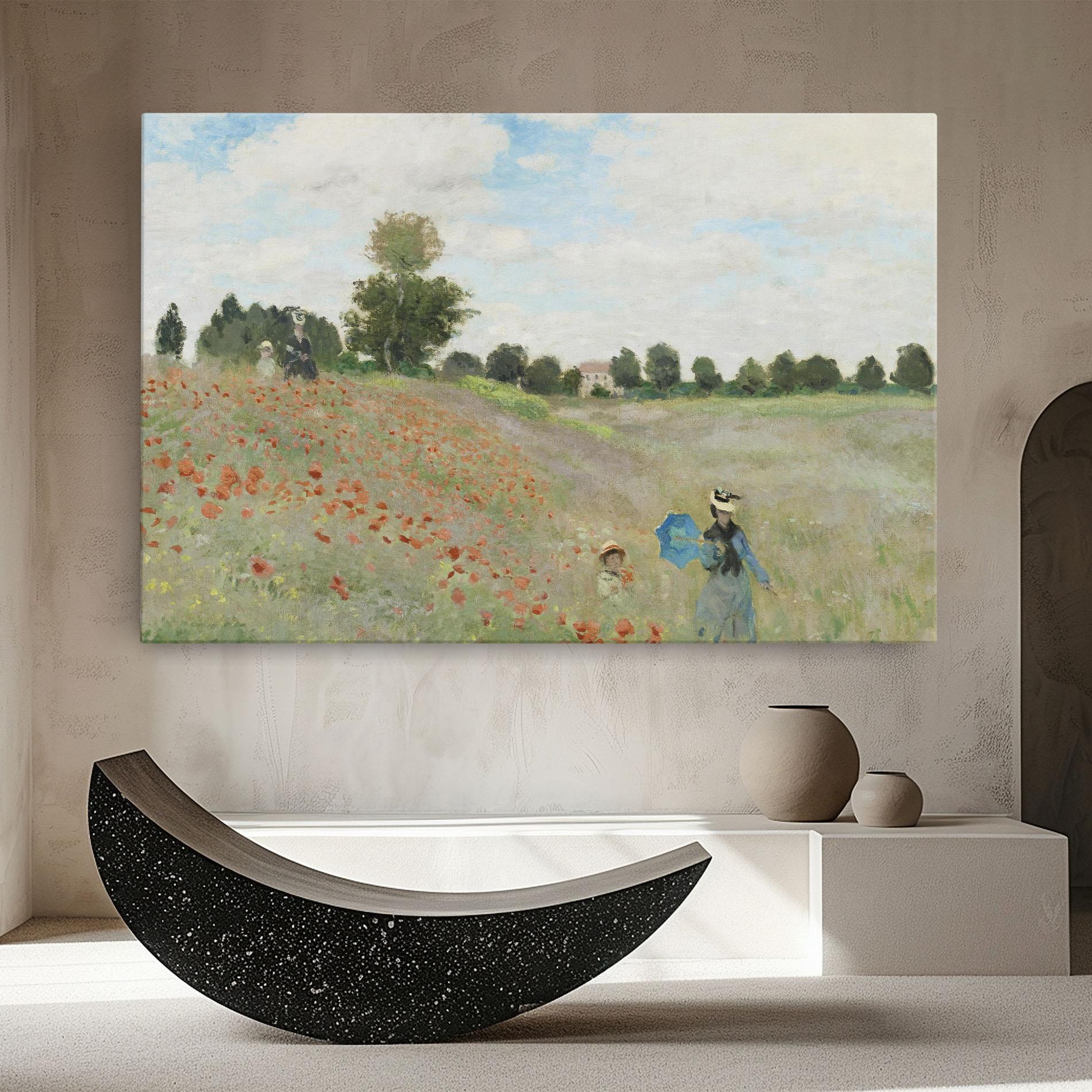 Tablou Canvas Poppy Field Near Argenteuil mockup 8