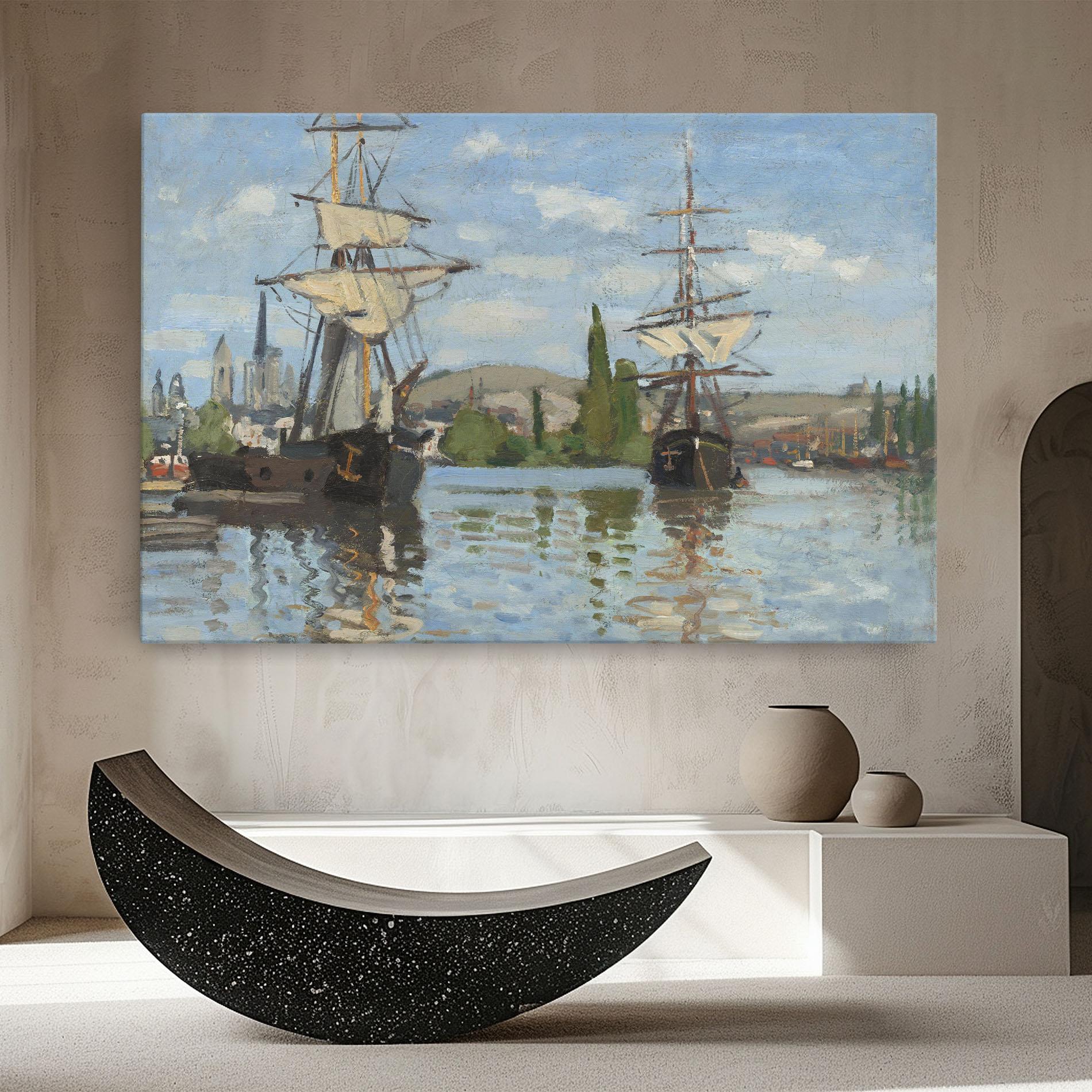 Tablou Canvas Ships At Rouen mockup 8
