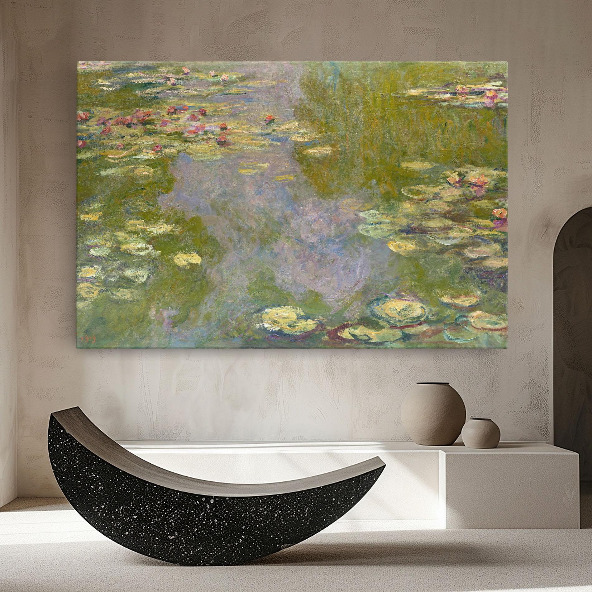 Tablou Canvas Water Lilies Monet mockup 8