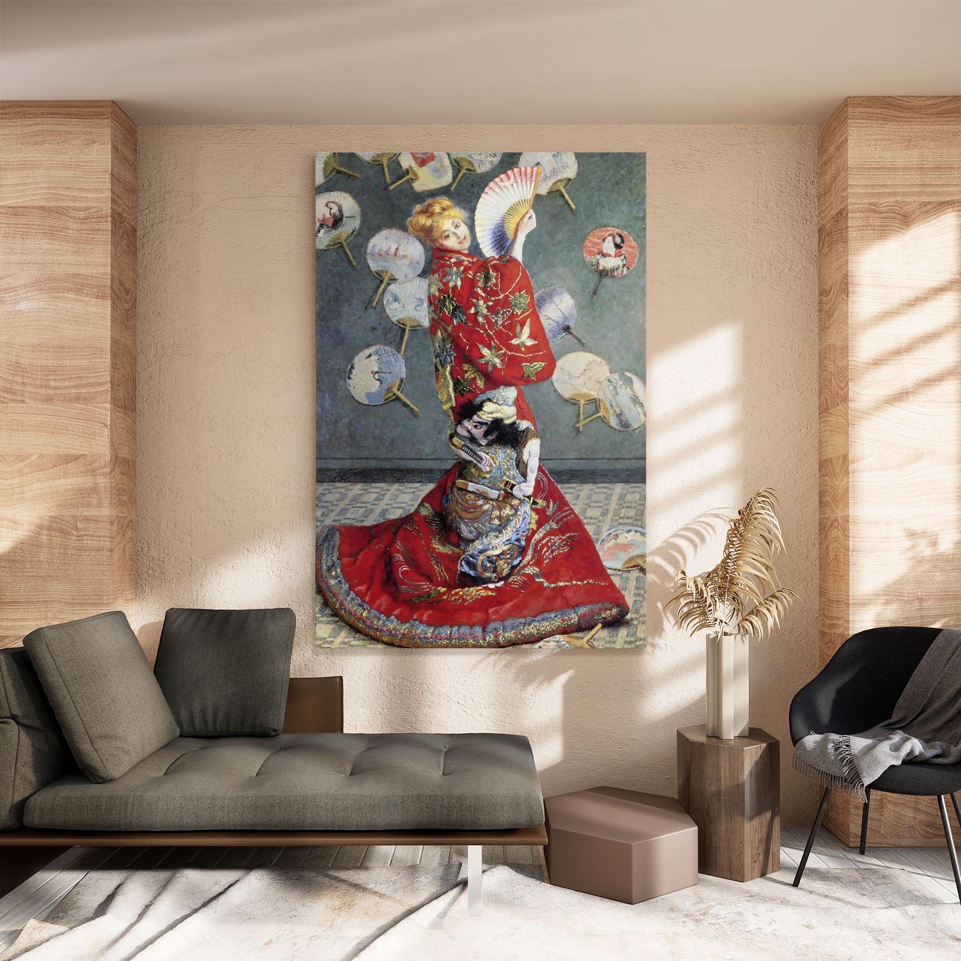 Tablou Canvas Camille Monet In Japanese Costume mockup 8