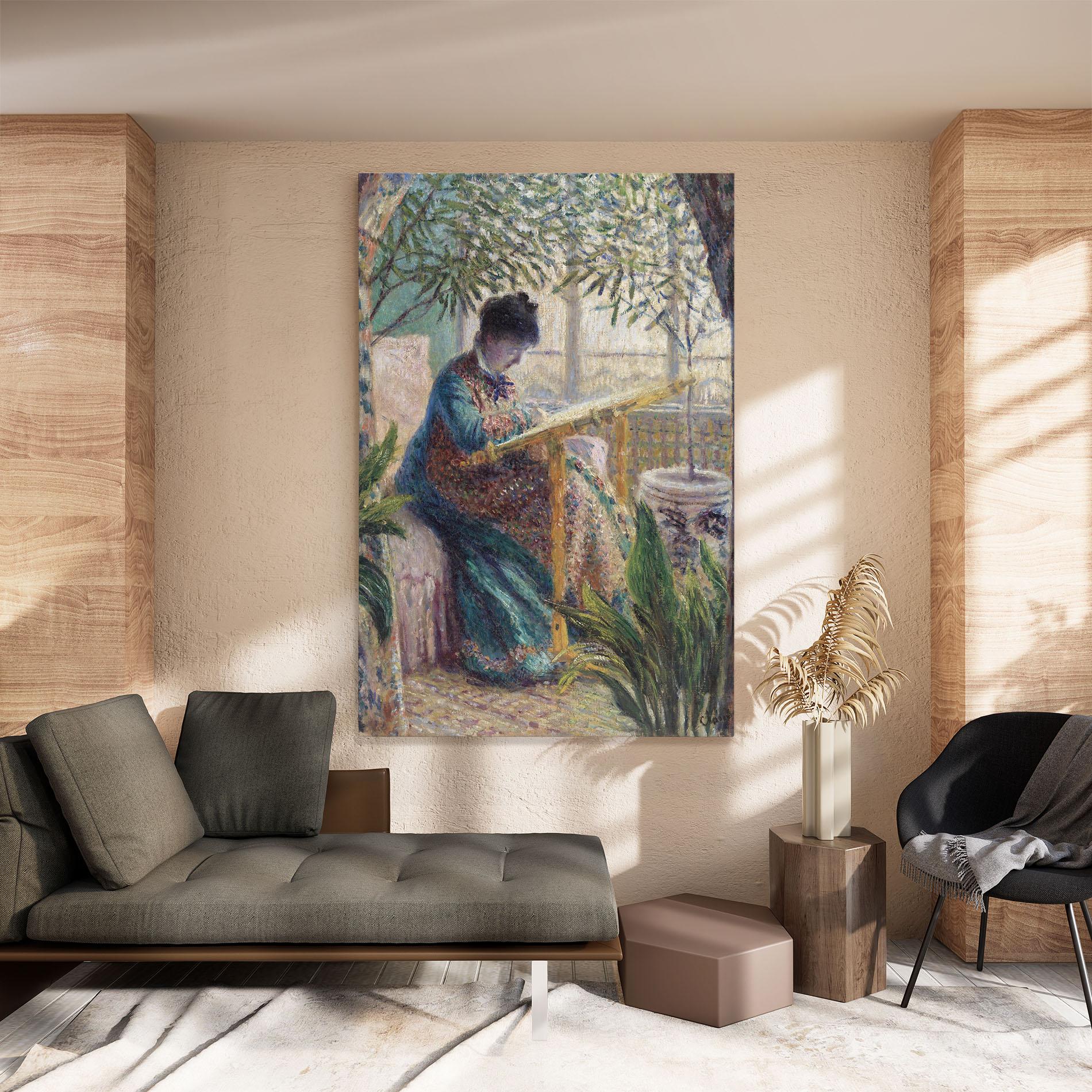 Tablou Canvas Monet Embroidering mockup 8