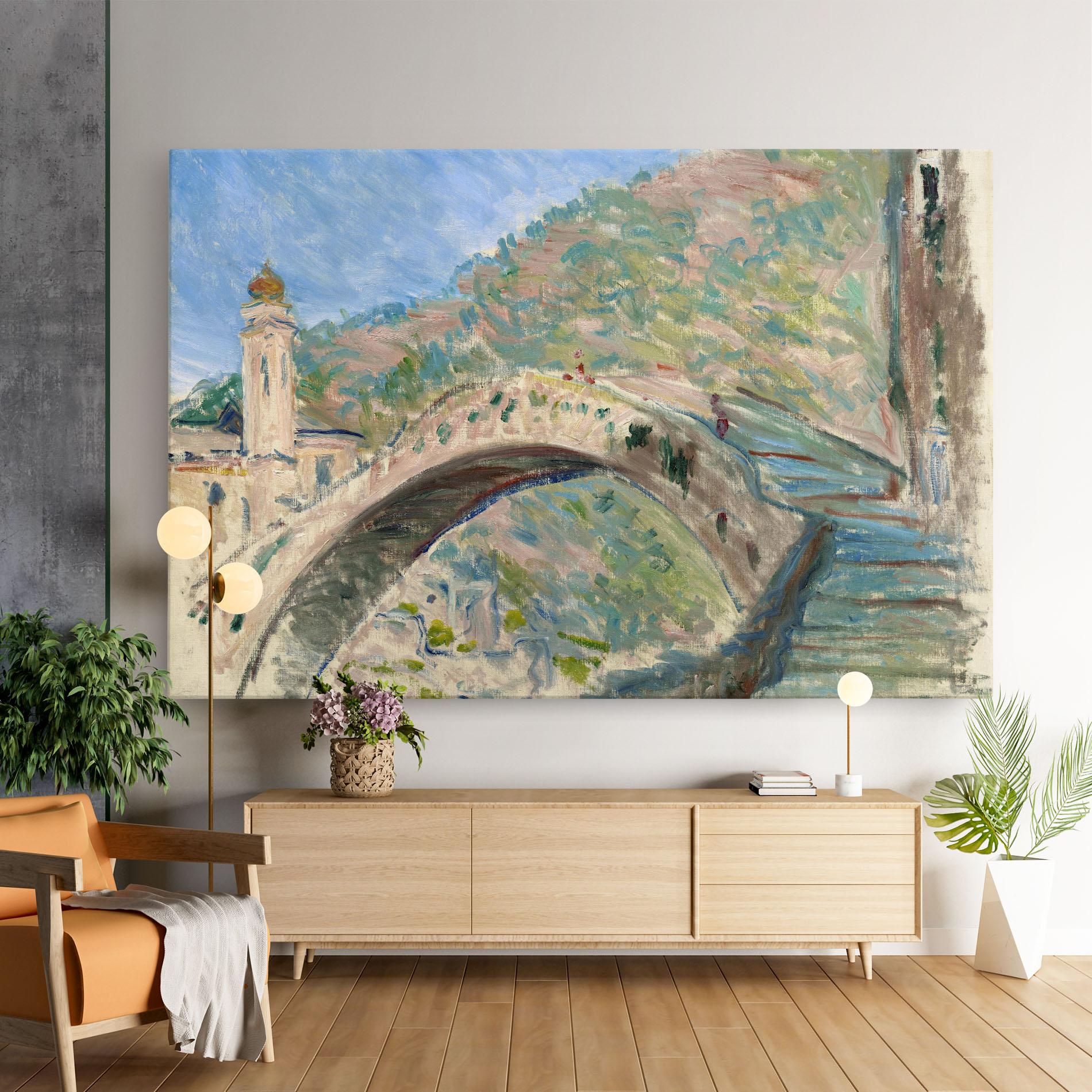 Tablou Canvas Bridge At Dolceacqua mockup 9