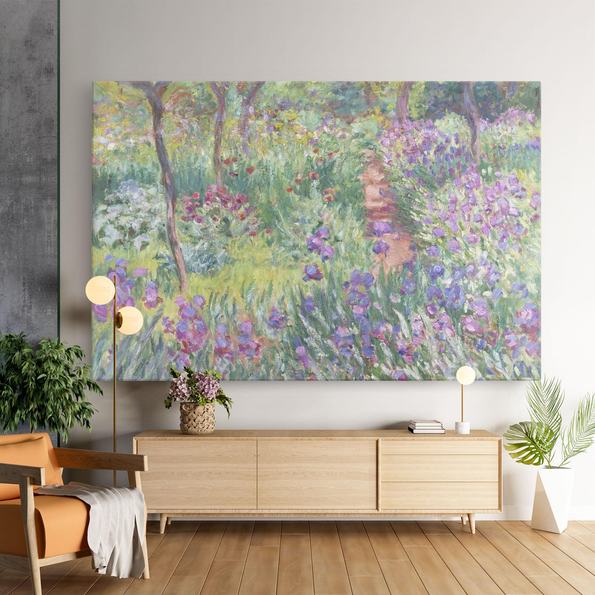 Tablou Canvas Garden In Giverny Monet mockup 9