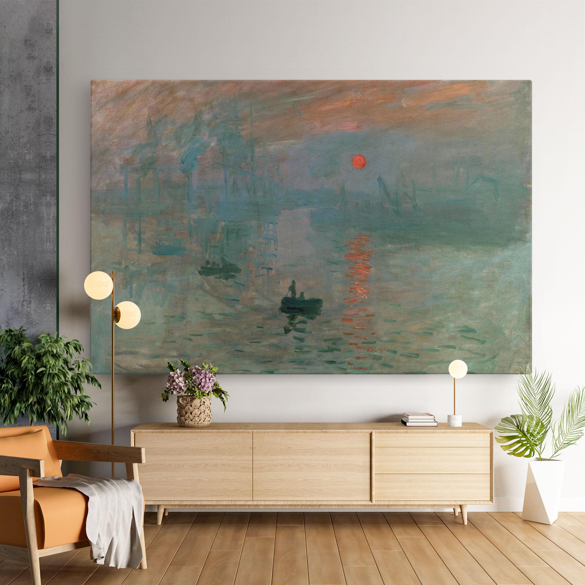 Tablou Canvas Monet Sunrise mockup 9