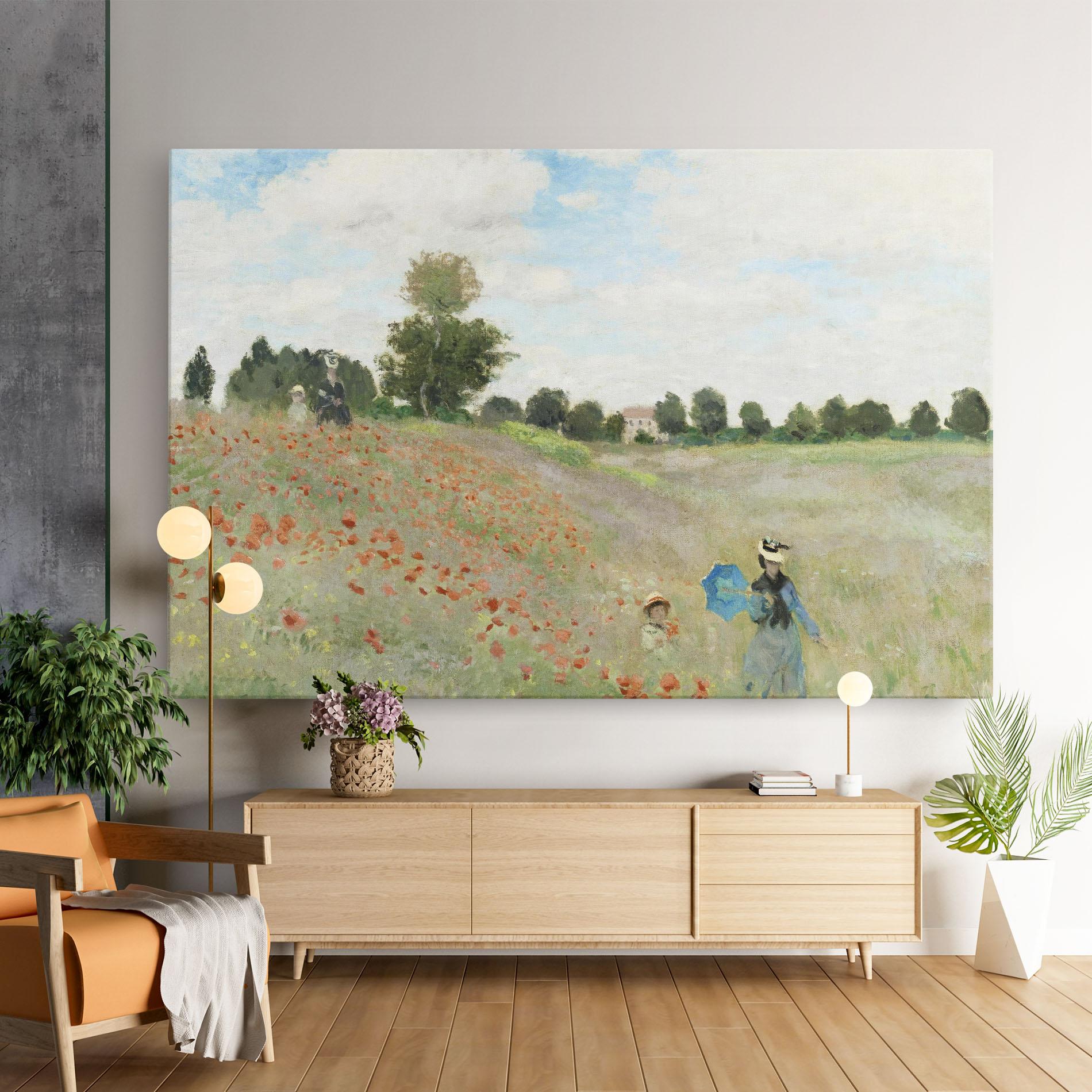 Tablou Canvas Poppy Field Near Argenteuil mockup 9