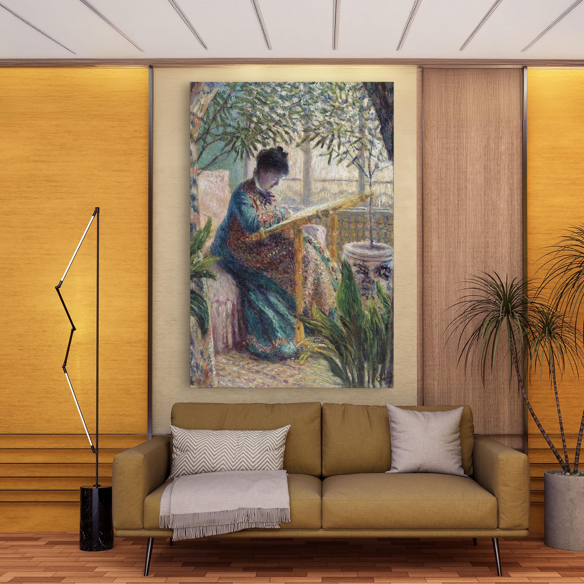 Tablou Canvas Monet Embroidering mockup 9
