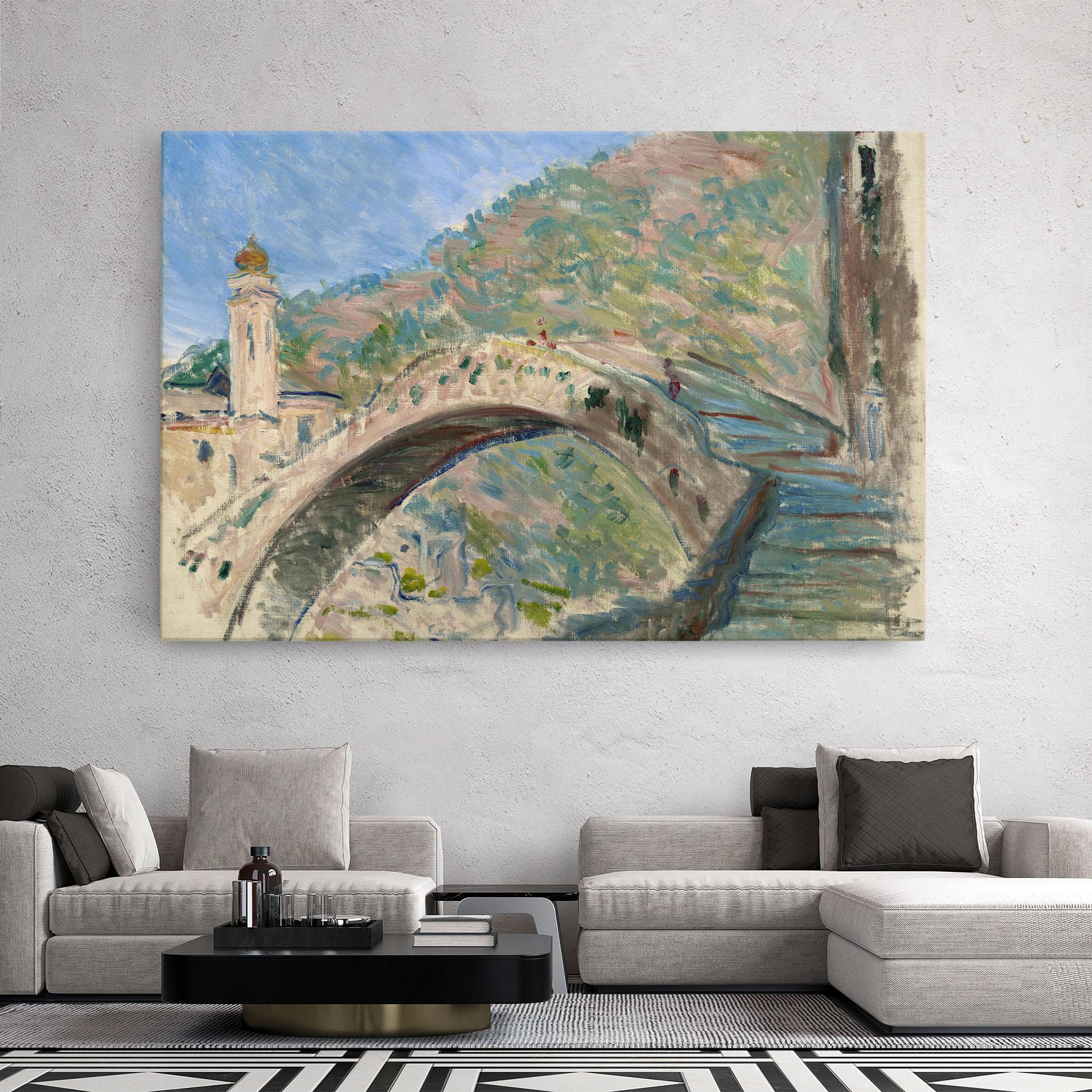 Tablou Canvas Bridge At Dolceacqua mockup 2