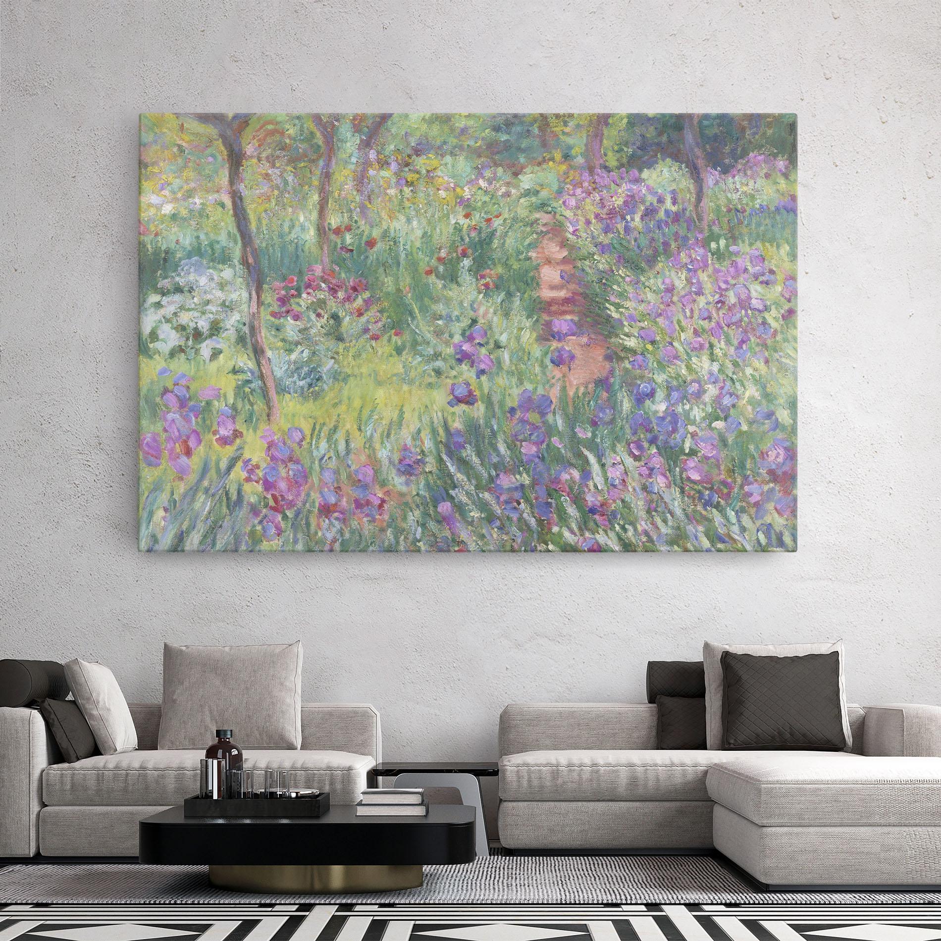 Tablou Canvas Garden In Giverny Monet mockup 2