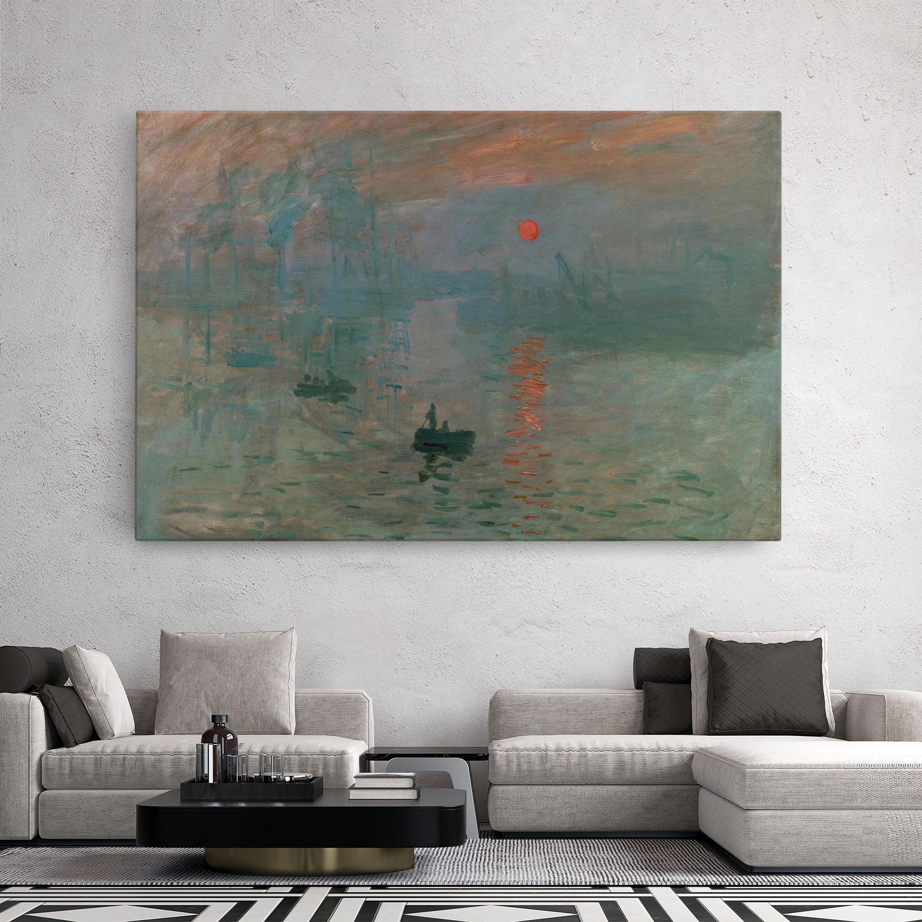 Tablou Canvas Monet Sunrise mockup 2