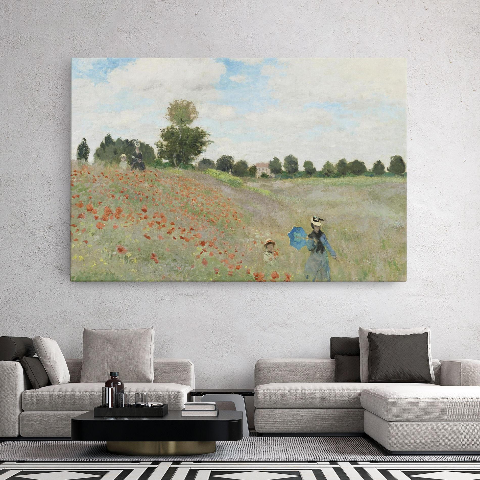 Tablou Canvas Poppy Field Near Argenteuil mockup 2