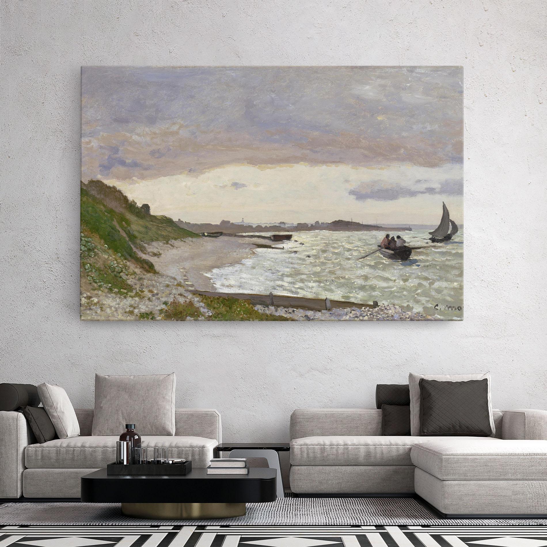 Tablou Canvas Seashore At Sainte Adresse mockup 2
