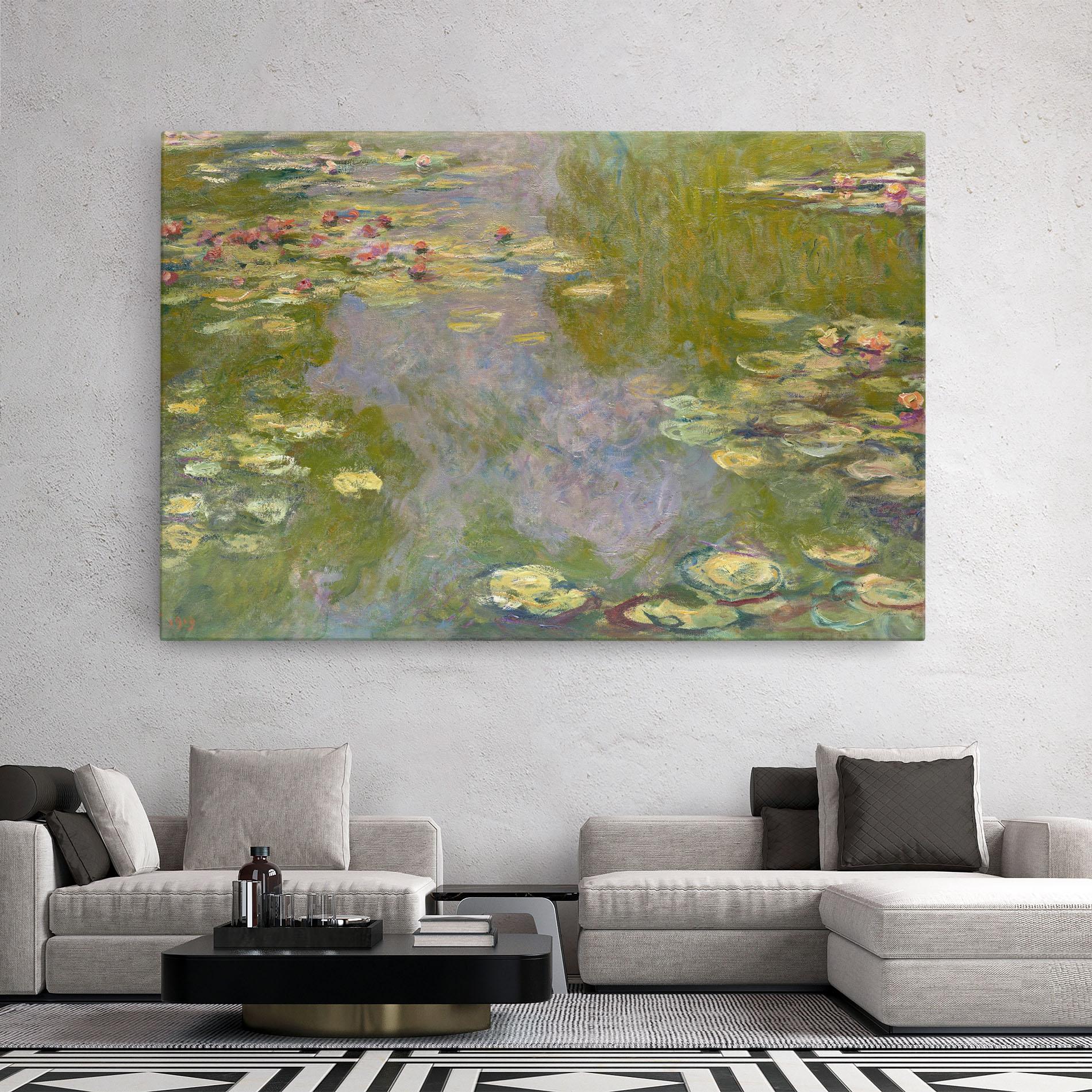 Tablou Canvas Water Lilies Monet mockup 2