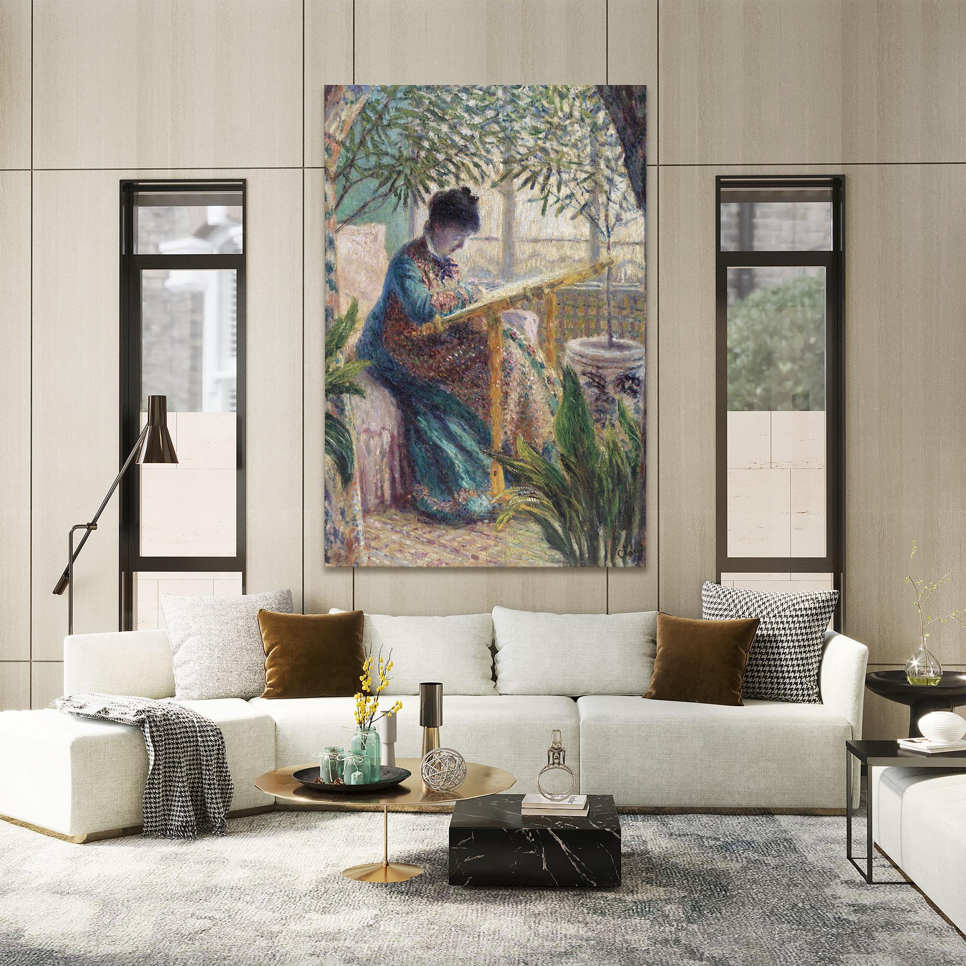 Tablou Canvas Monet Embroidering mockup 2