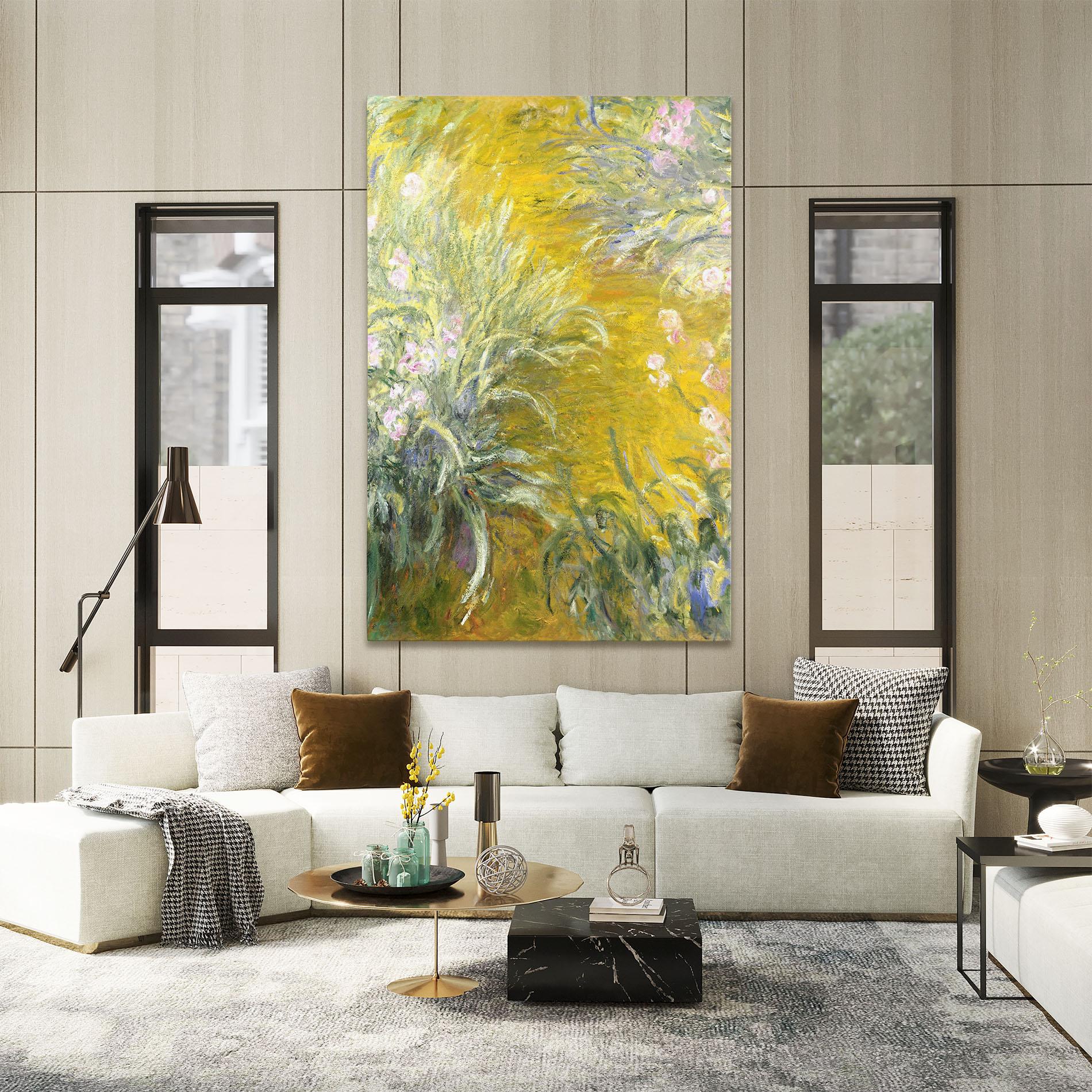 Tablou Canvas Path Through The Irises mockup 2