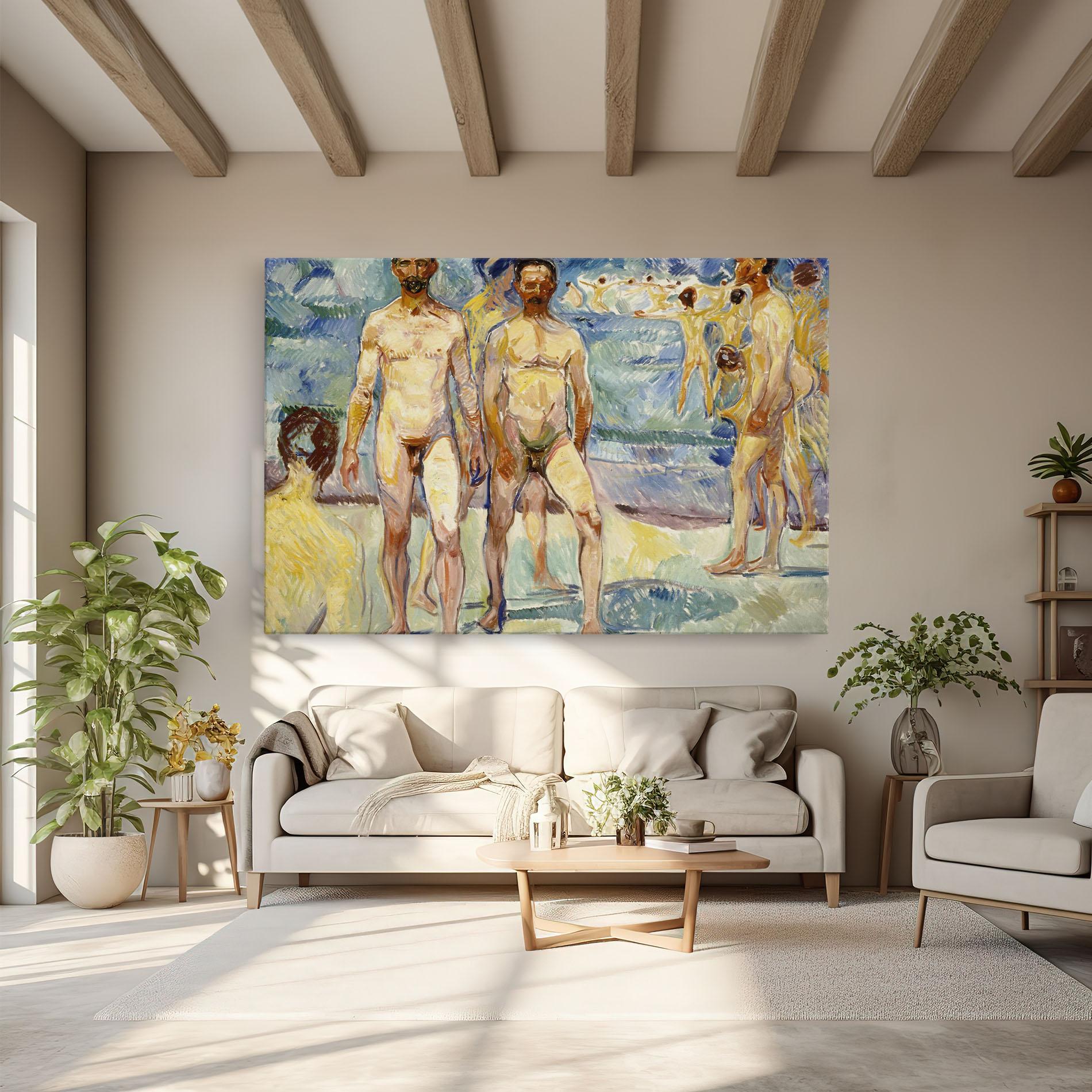 Tablou Canvas Bathing Men mockup 6