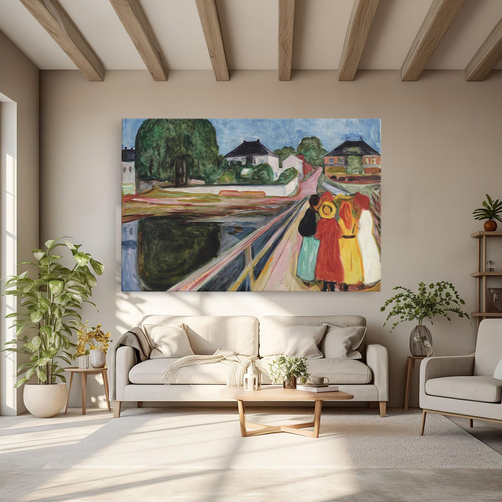 Tablou Canvas Pikene Pa Broen mockup 6