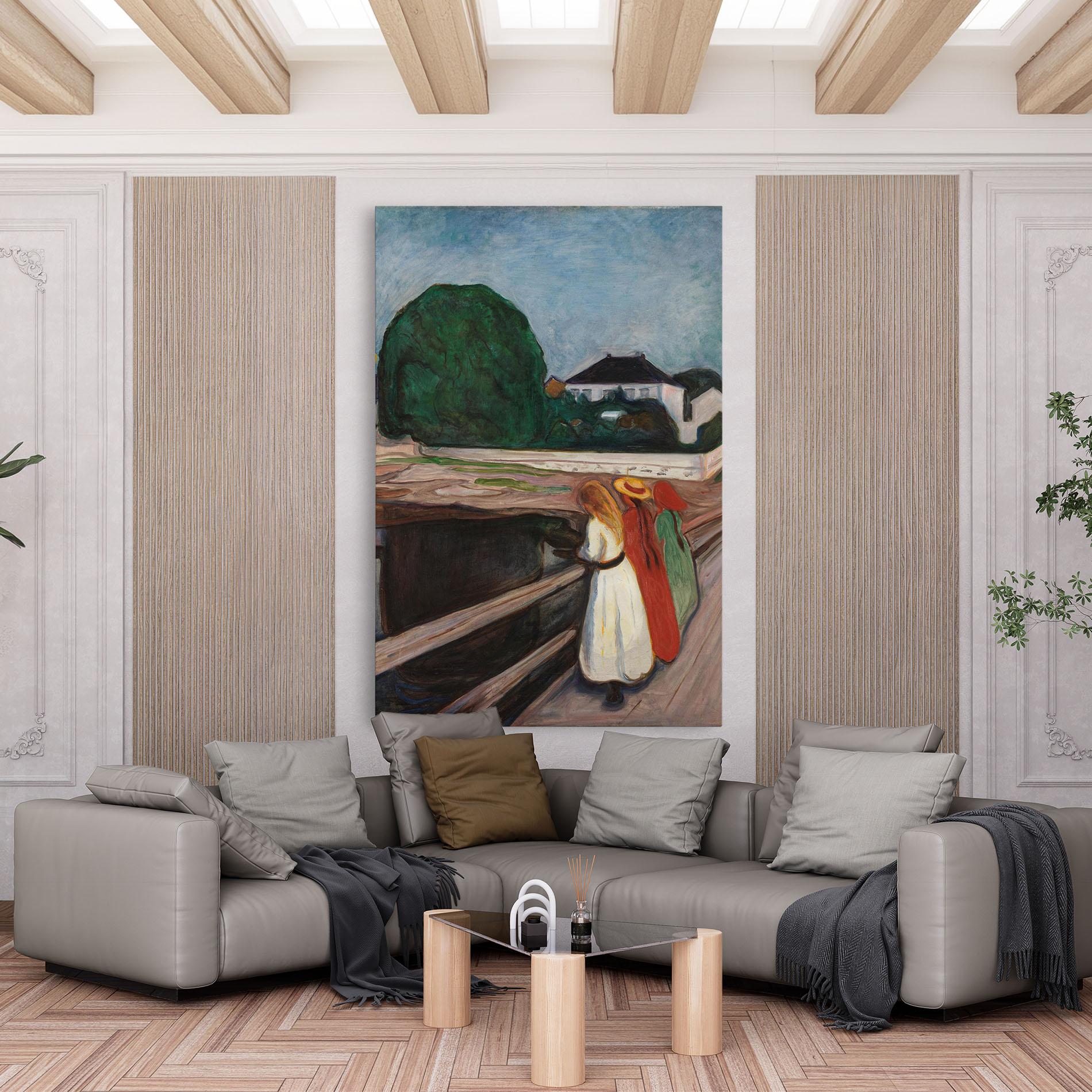 Tablou Canvas Girls On The Bridge mockup 6