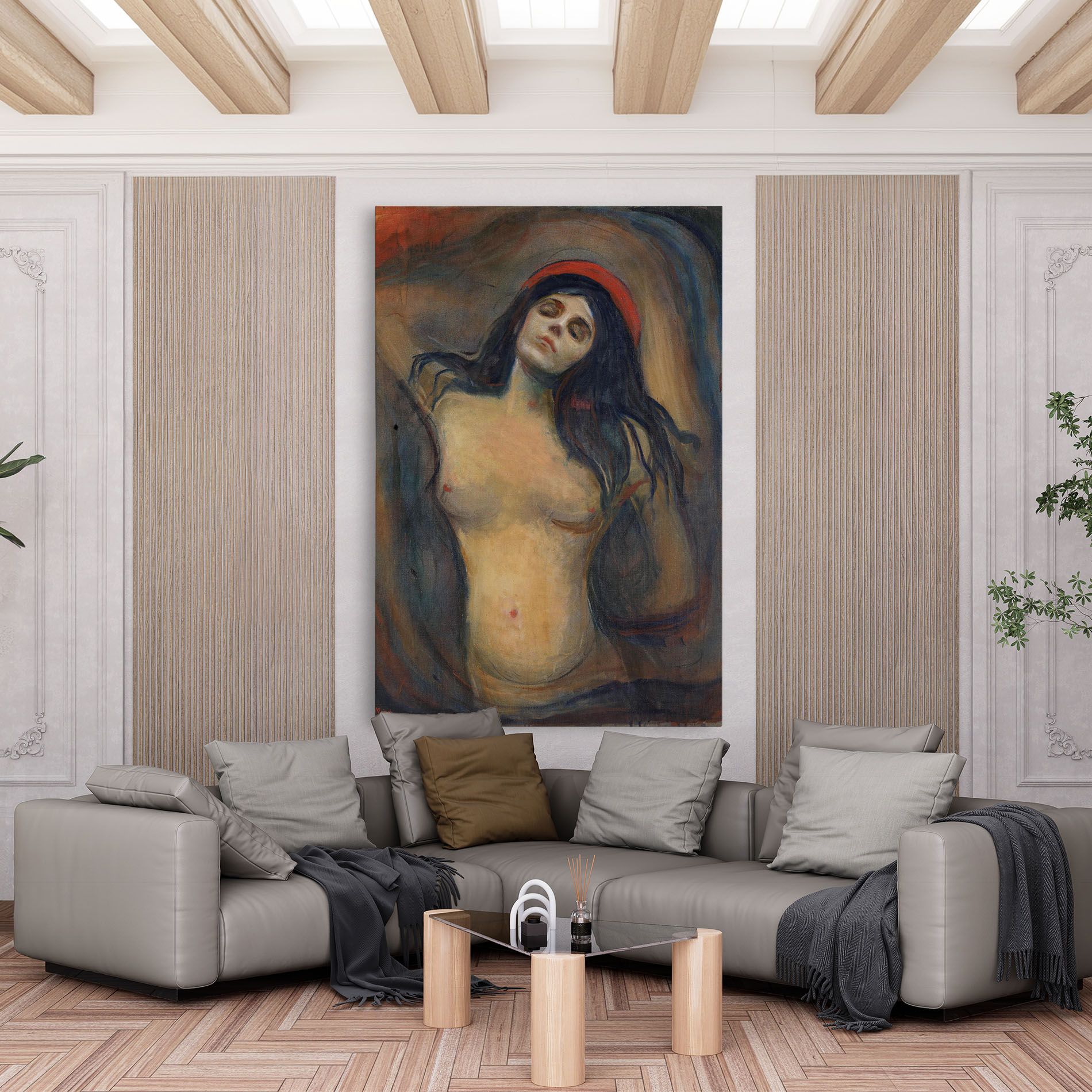 Madonna Oil Painting mockup 6