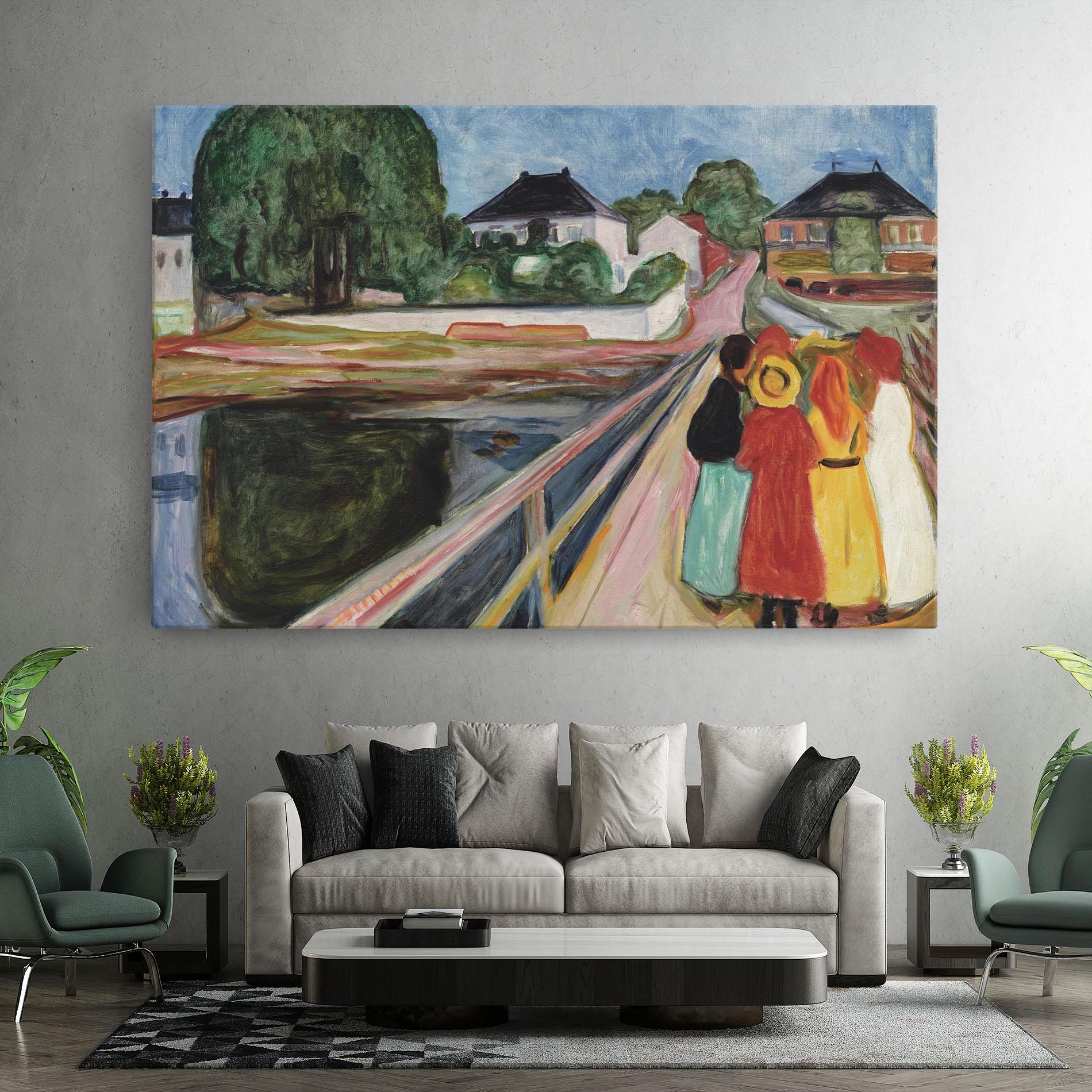 Tablou Canvas Pikene Pa Broen mockup 7