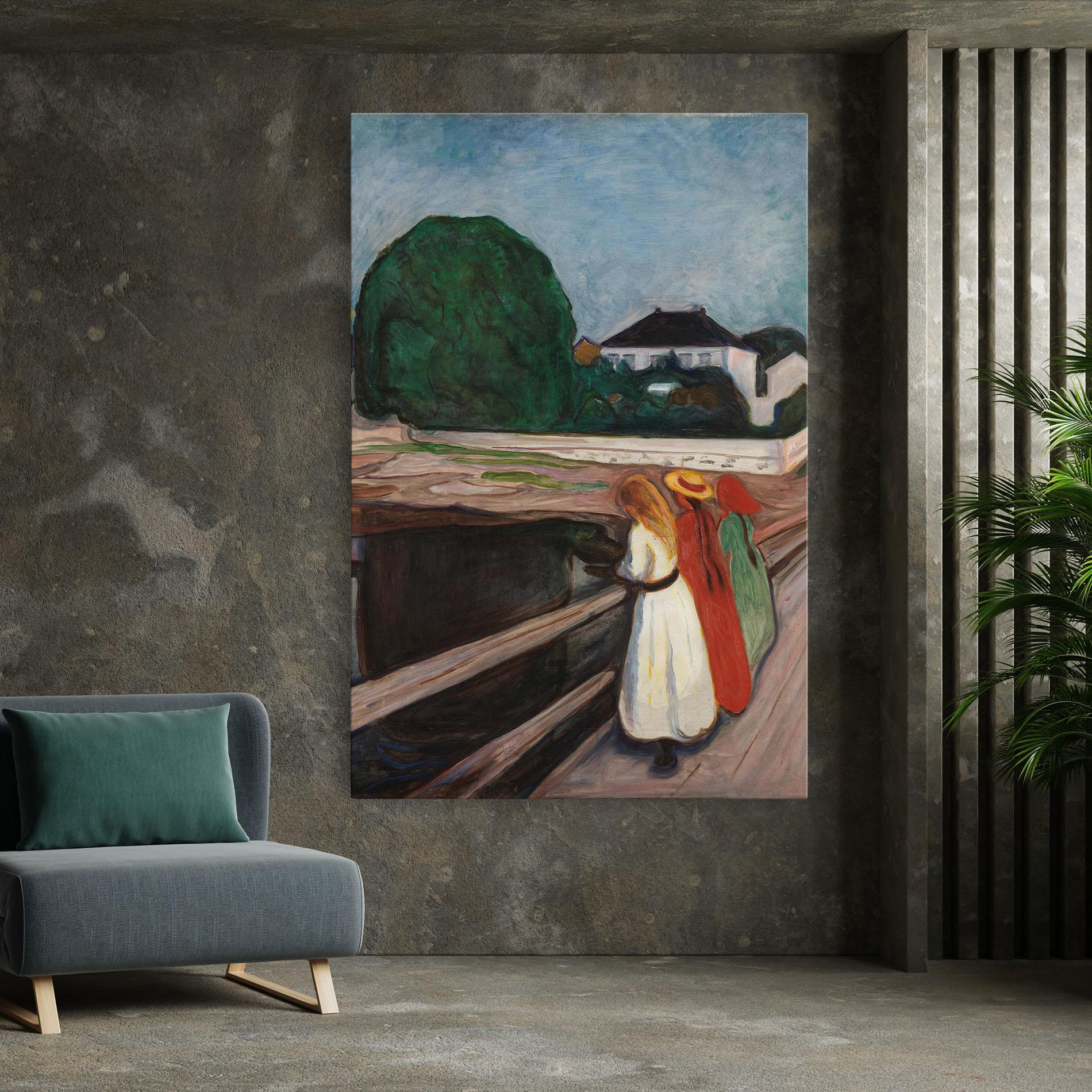Tablou Canvas Girls On The Bridge mockup 7