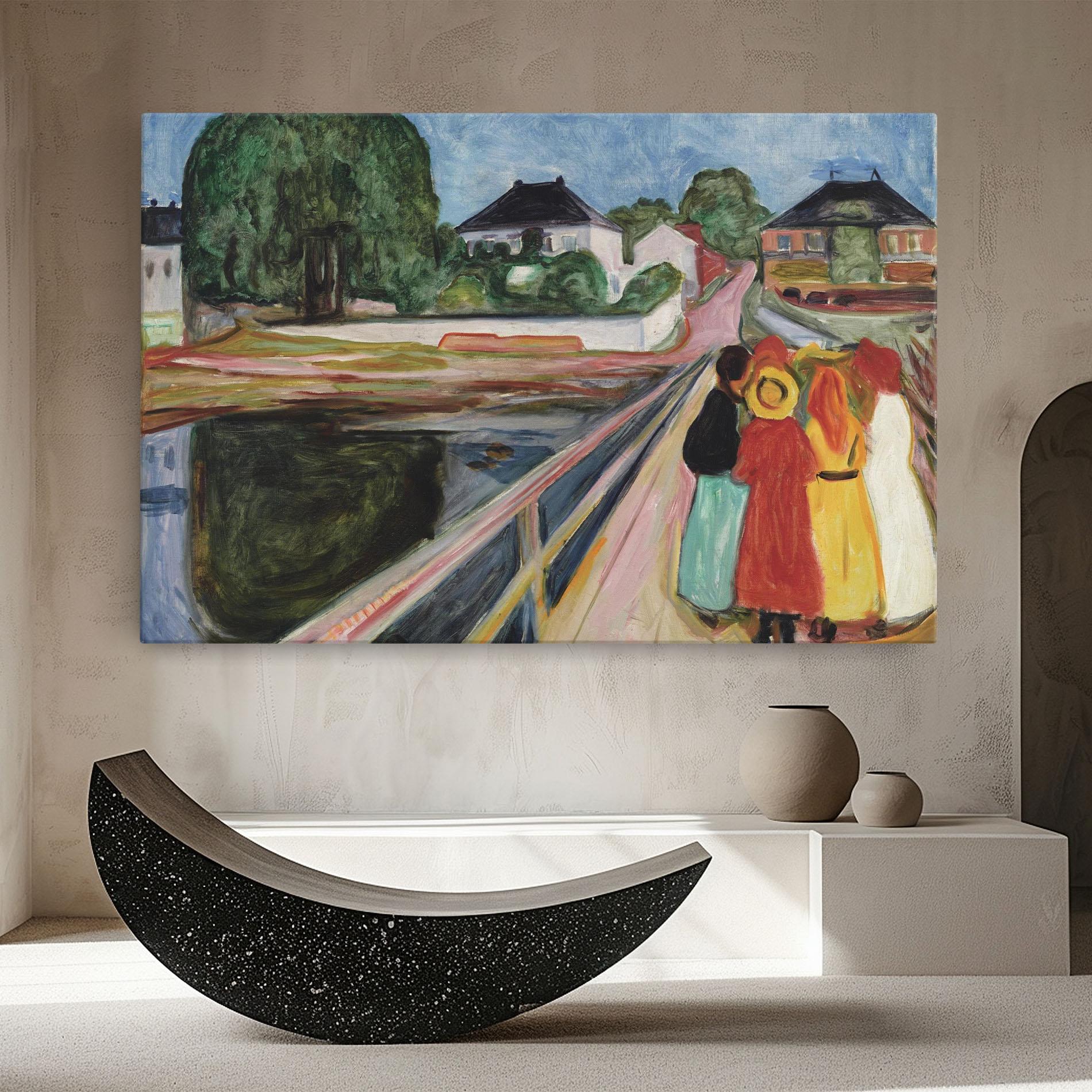 Tablou Canvas Pikene Pa Broen mockup 8