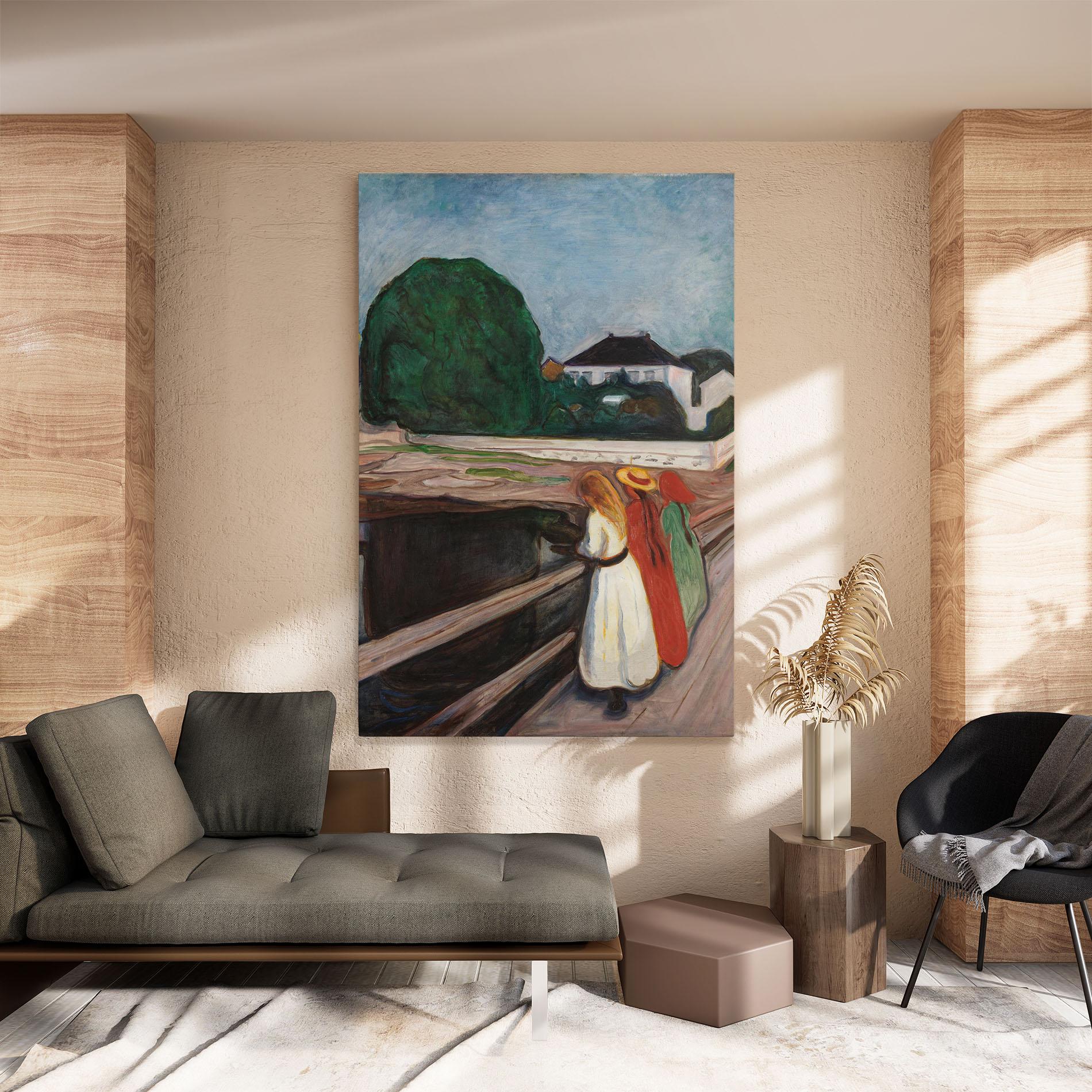 Tablou Canvas Girls On The Bridge mockup 8