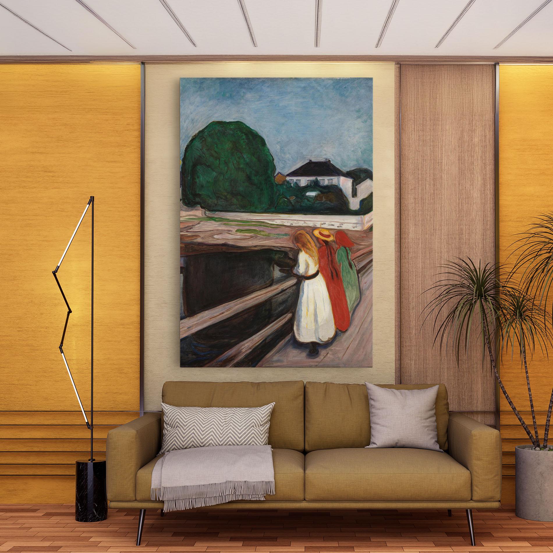 Tablou Canvas Girls On The Bridge mockup 9