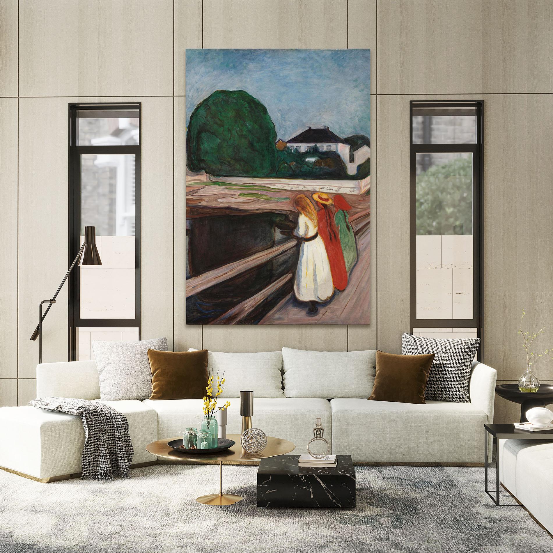 Tablou Canvas Girls On The Bridge mockup 2