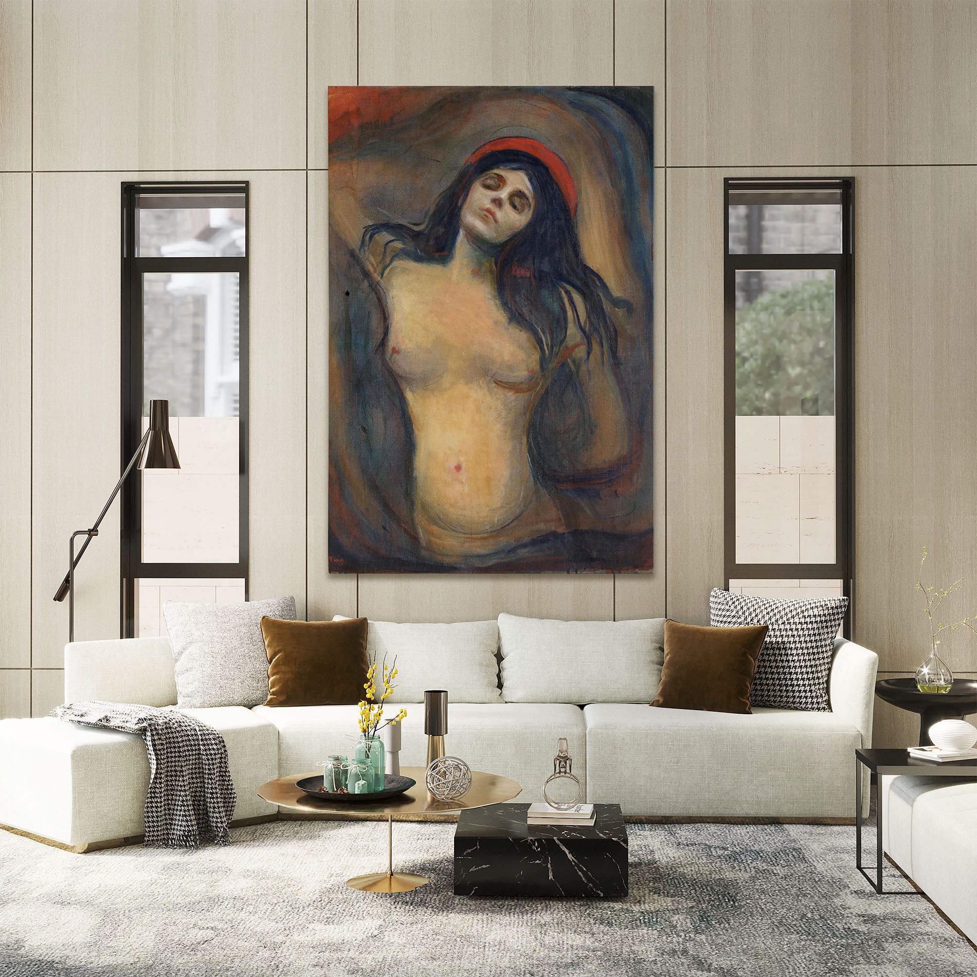 Madonna Oil Painting mockup 2