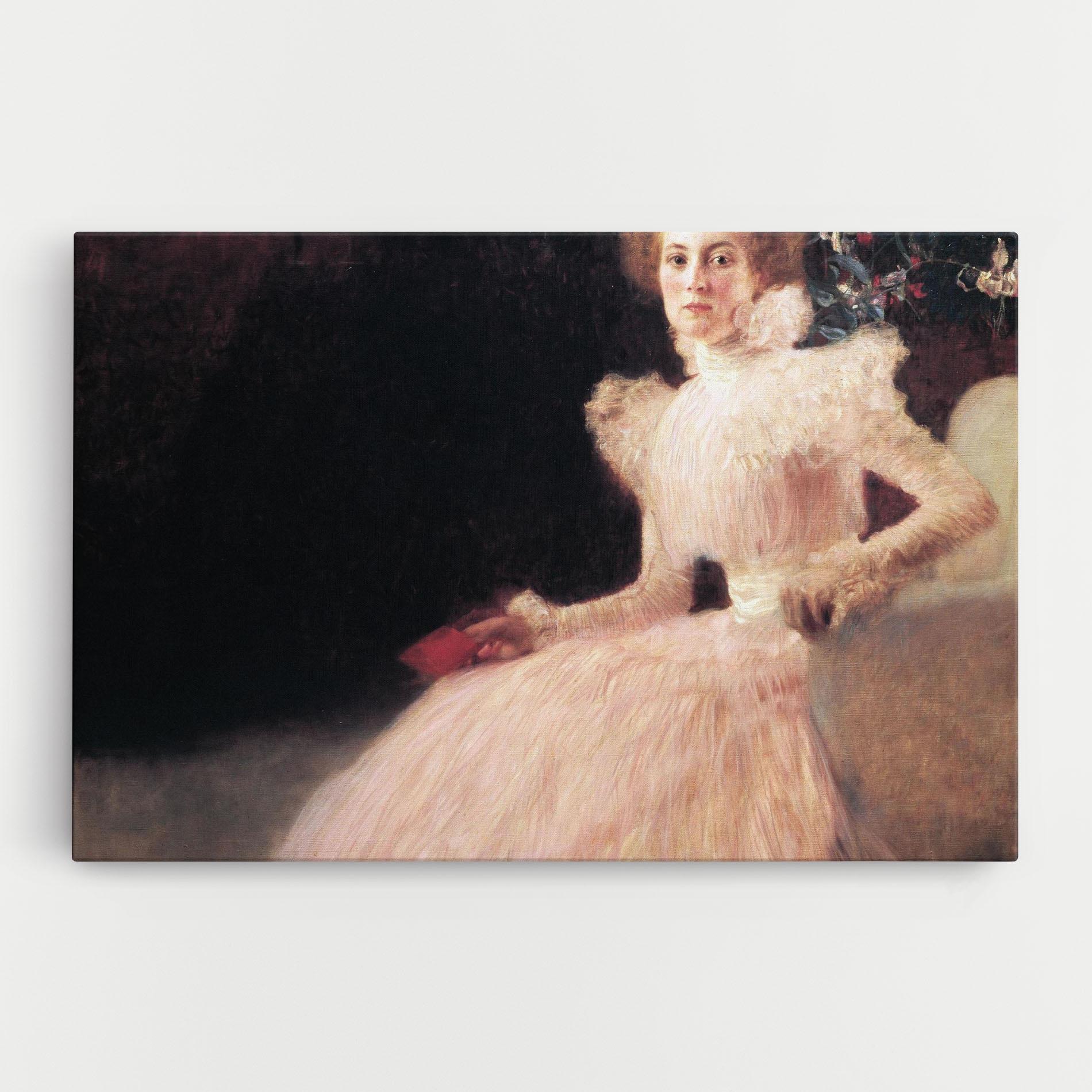 Tablou Canvas Gustav Klimt Pink Dress mockup 0