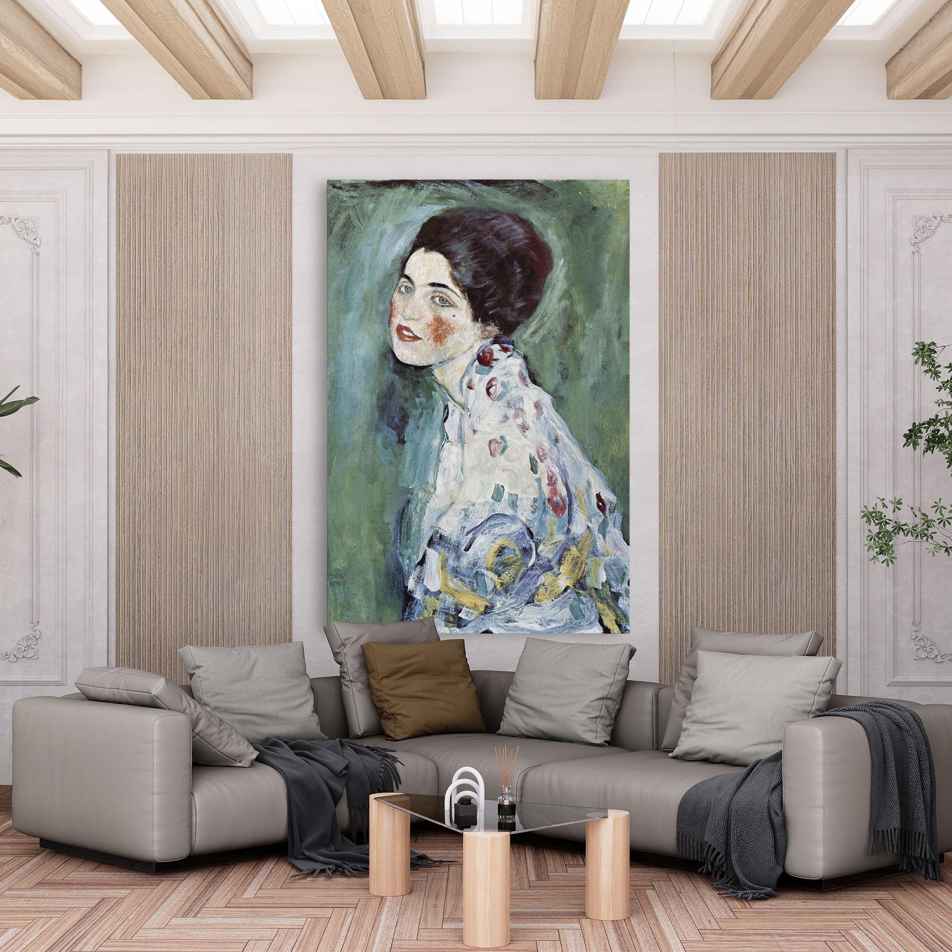 Tablou Canvas Portrat Einer Dame mockup 6
