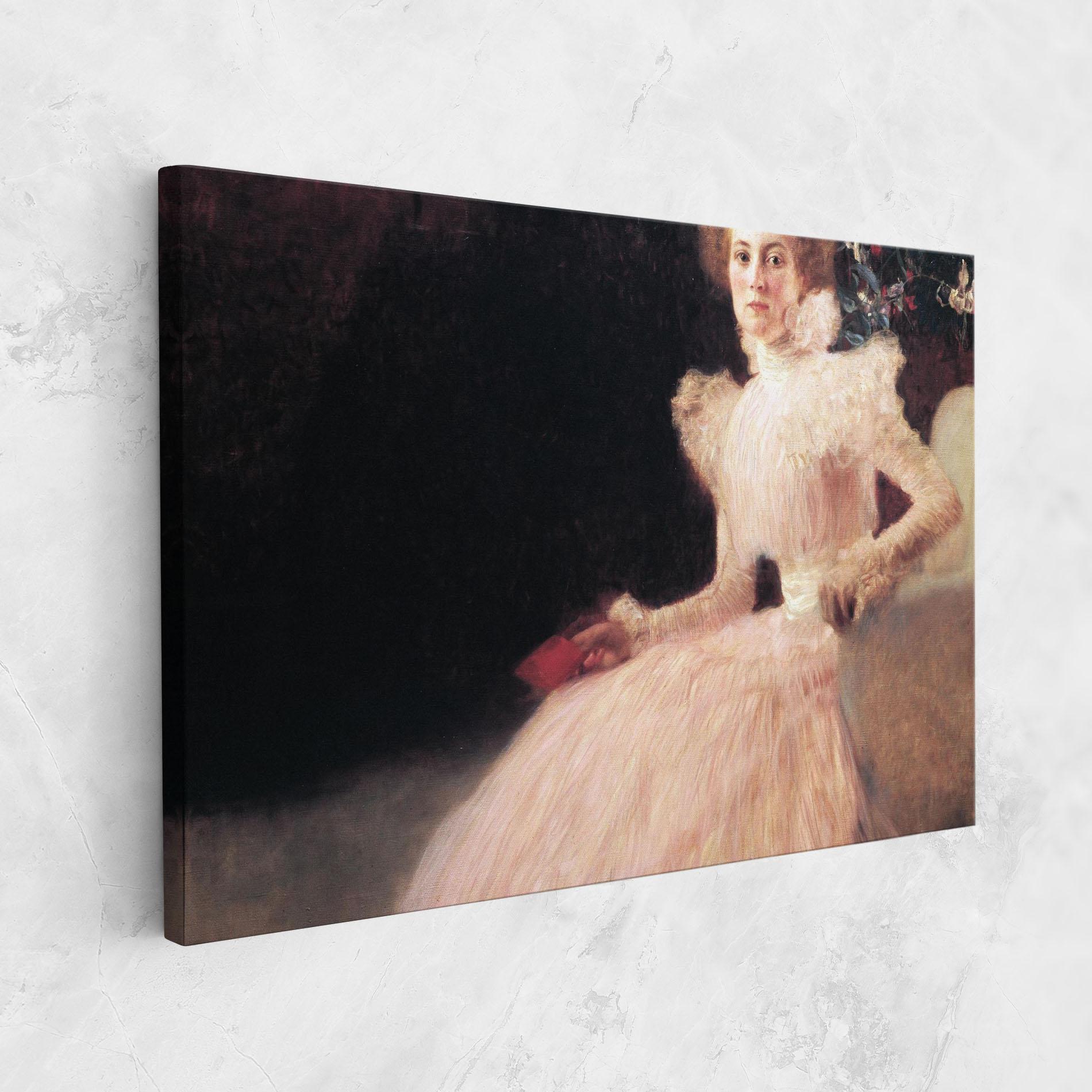 Tablou Canvas Gustav Klimt Pink Dress mockup 1