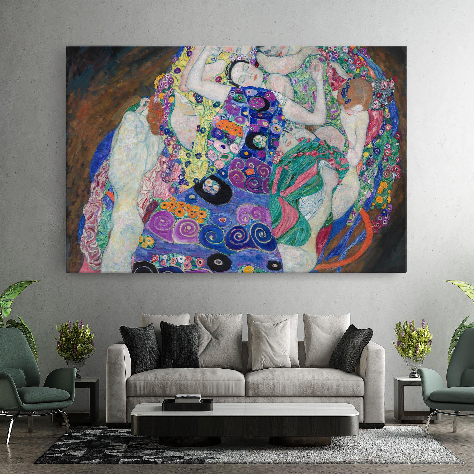 Tablou Canvas Klimt Die Jungfrau mockup 7