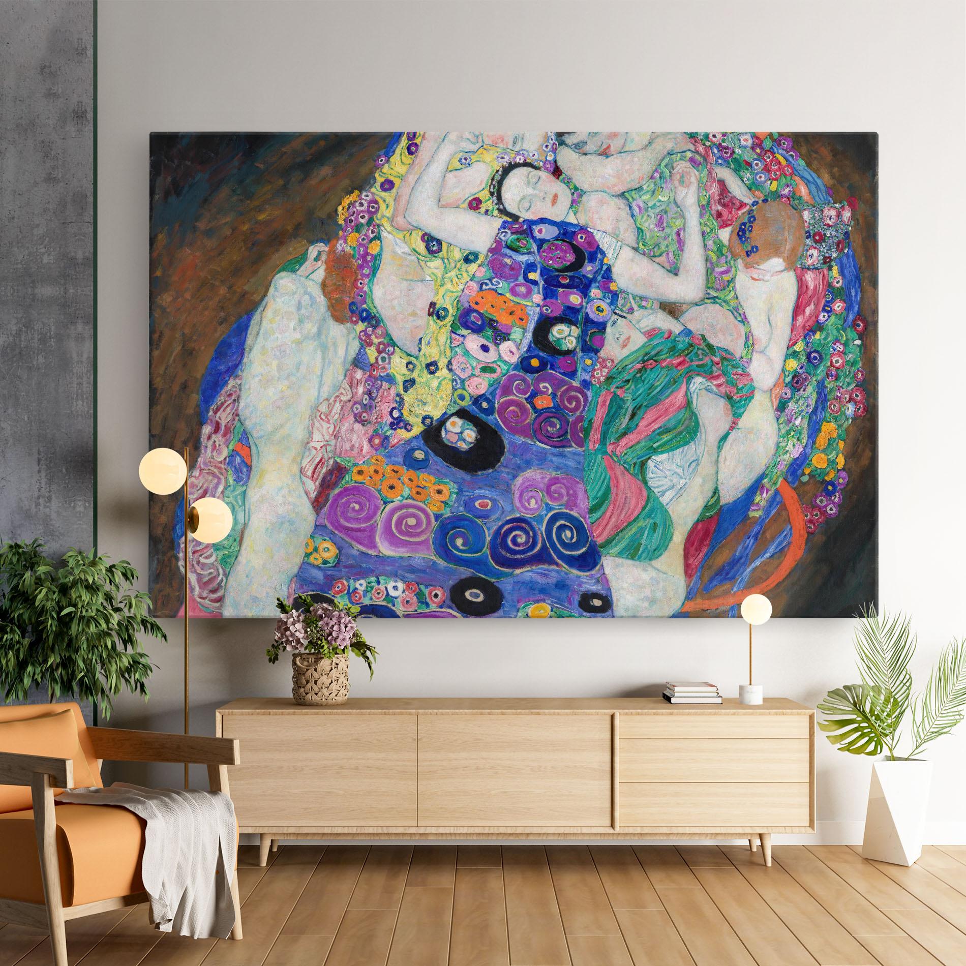 Tablou Canvas Klimt Die Jungfrau mockup 9