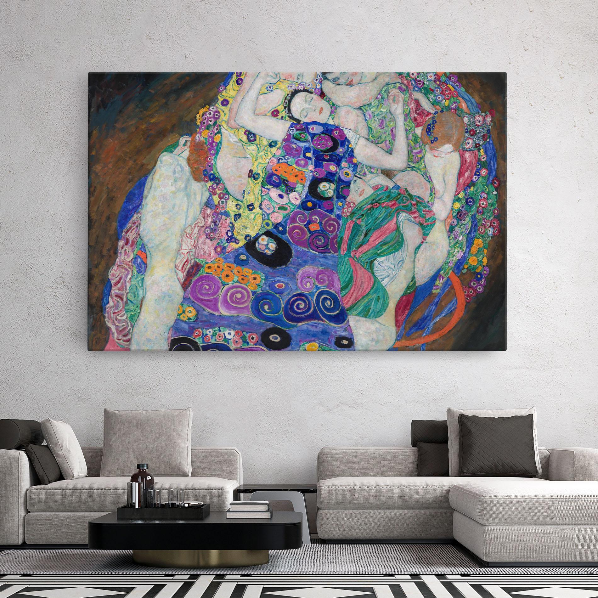 Tablou Canvas Klimt Die Jungfrau mockup 2