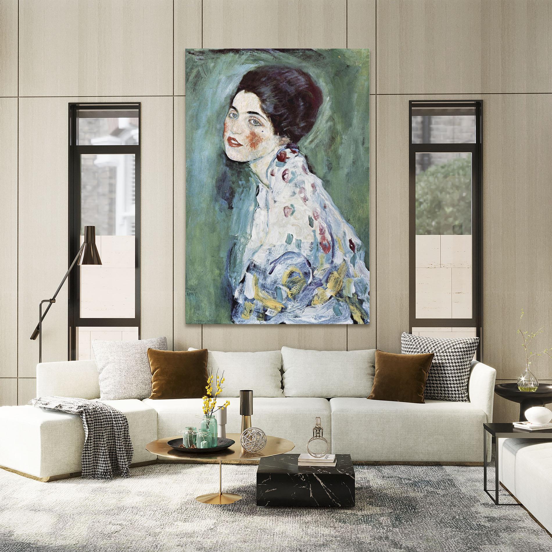 Tablou Canvas Portrat Einer Dame mockup 2