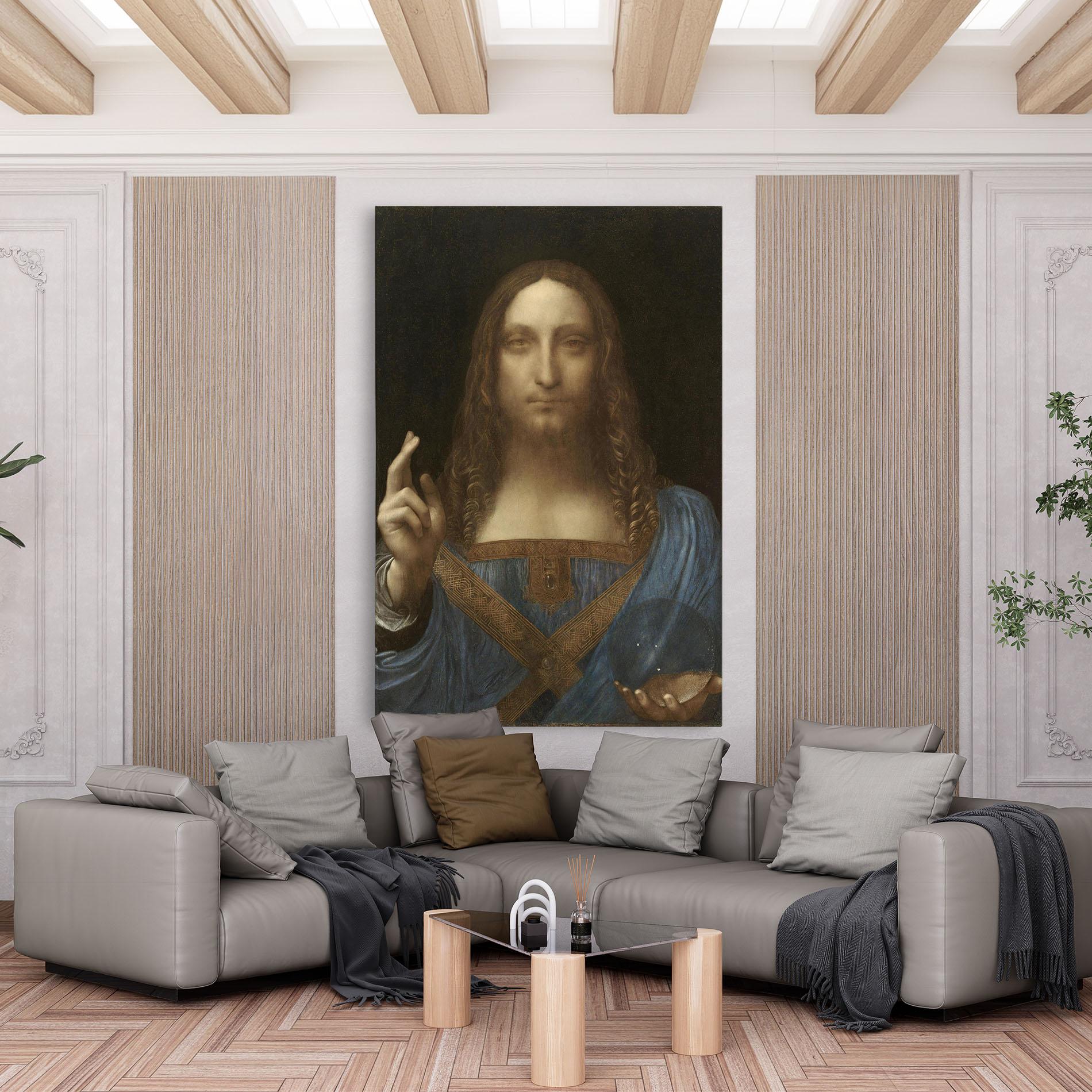 Tablou Canvas Leonardo Da Vinci Salvator Mundi mockup 6