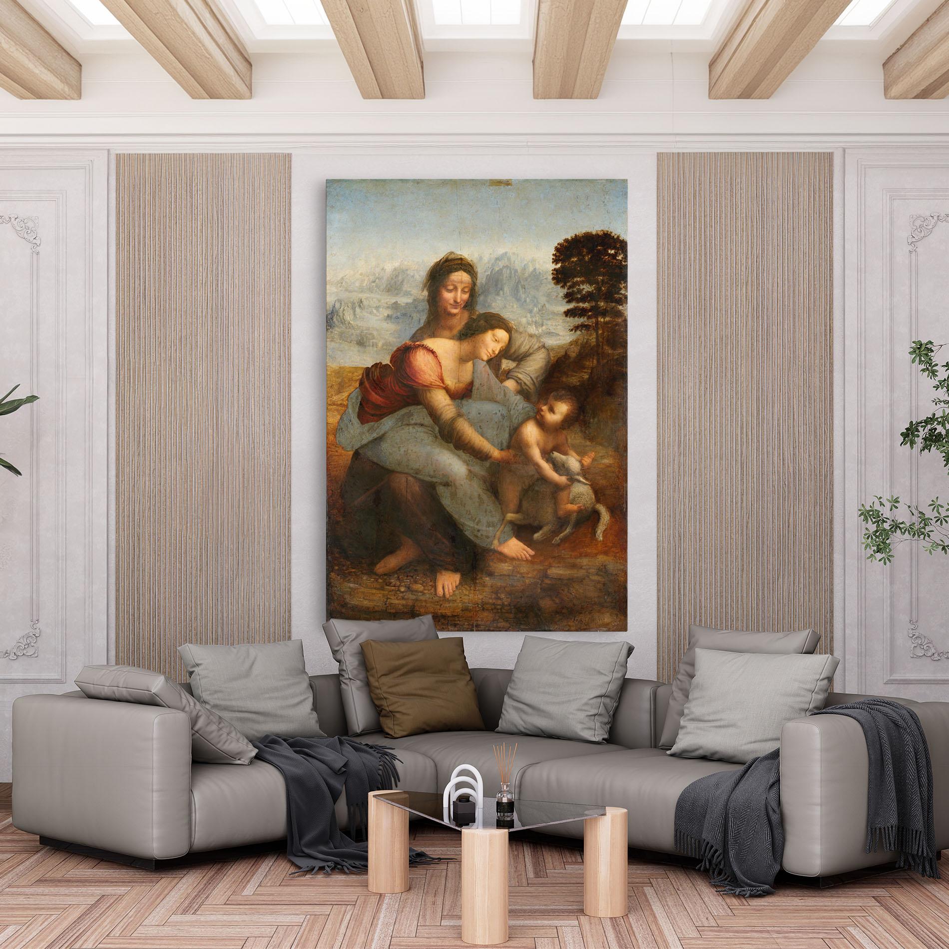 Tablou Canvas Leonardo Da Vinci Virgin And Child With St Anne mockup 6